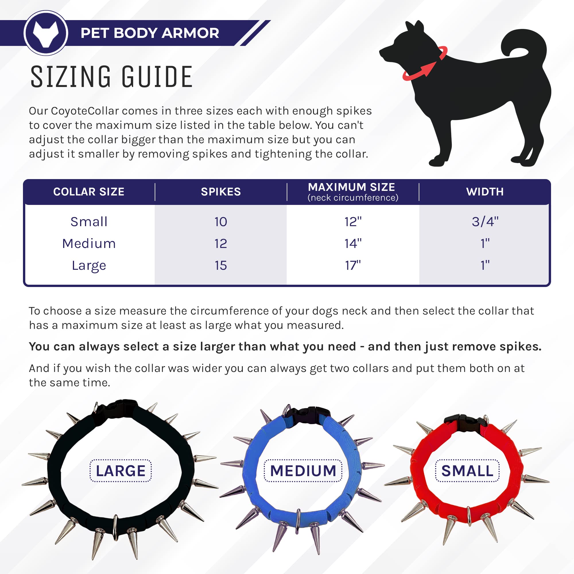 Coyotecollar Spiked Dog Collar - Brown Large Spike Collar For Dogs, Adjustable Spiked Collar, Studded Dog Spike Collar, And Coyo