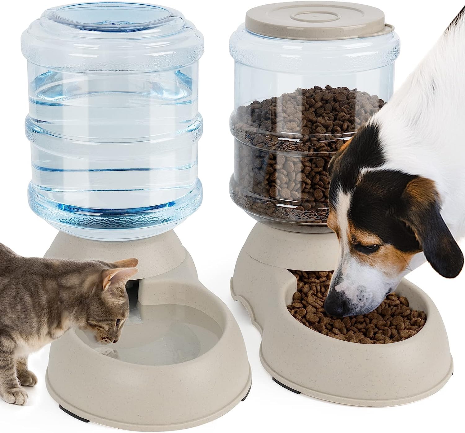 Tukloz Dog Cat Feeder And Water Dispenser Set, Gravity Pet Feeding Station And Water Bowl Dispenser For Small Medium Large Pet P