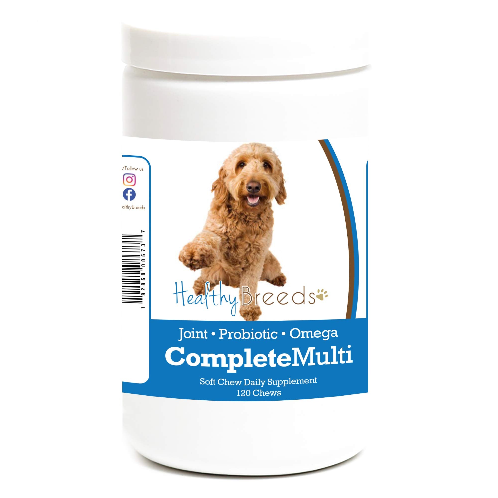 Healthy Breeds Goldendoodle All in One Multivitamin Soft Chew 120 Count