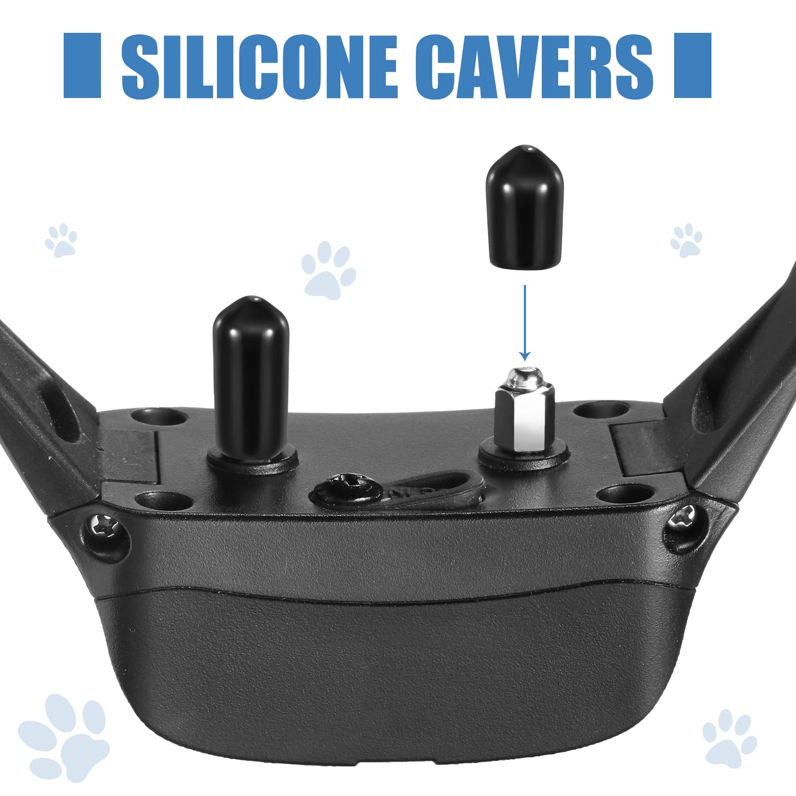 12 Pcs Extra Contact Points Replacement Part for Dog Training Collars Pet Shock Collar Replacement Prongs with Conductive Rubber