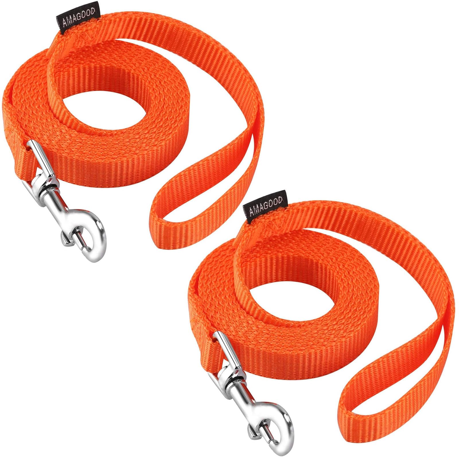 Amagood 6 Ft Puppy/Dog Leashes, Strong Traditional Style Leash With Easy To Use Collar Hook,Dog Lead Great For Small Or Cats (5/