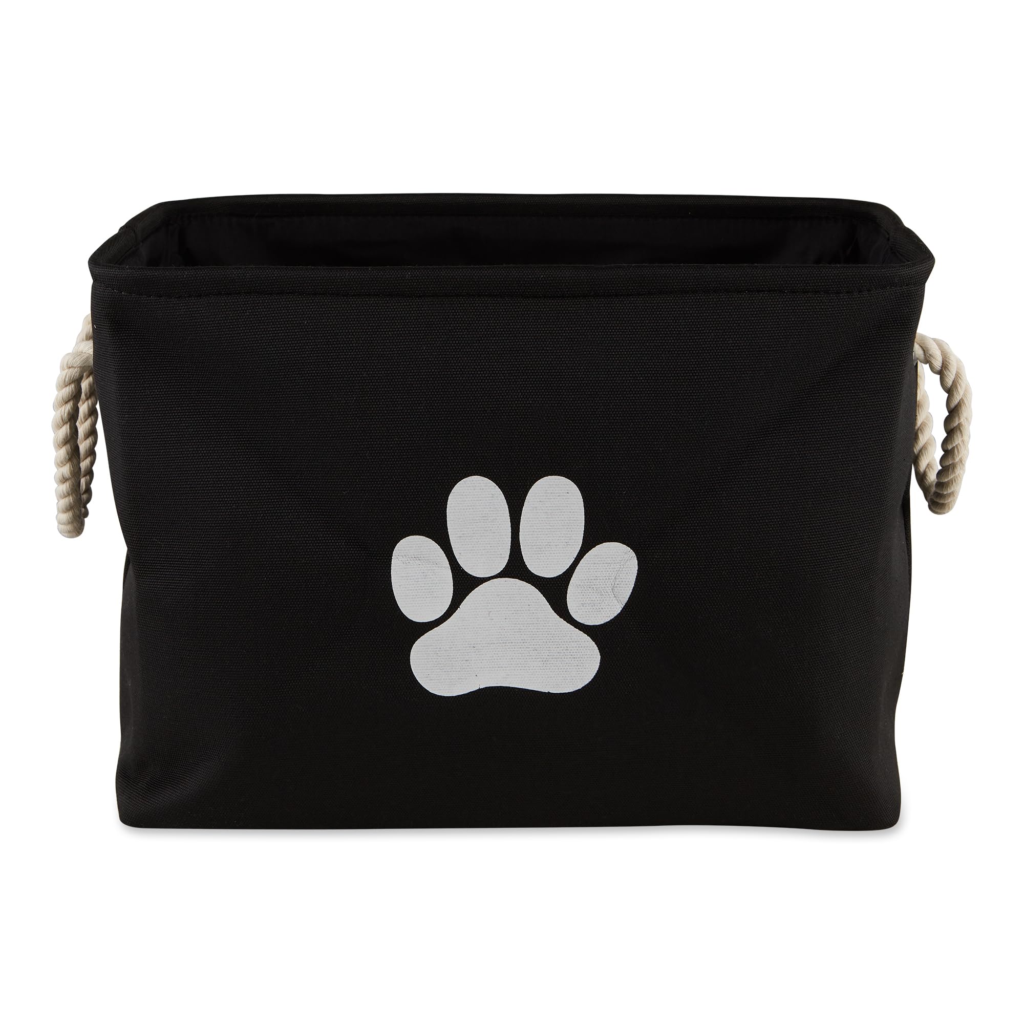 Bone Dry Pet Storage Collection Collapsible Bin, Black, Small Rectangle
