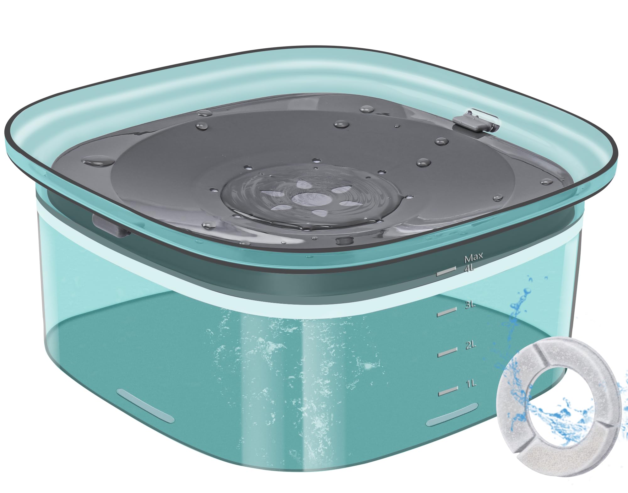 Upsky 4L Dog Water Bowl 135Oz No Spill Dog Bowl Extra Large Capacity Slow Drinking Water Feeder, Splash Proof Pet Water Dispense