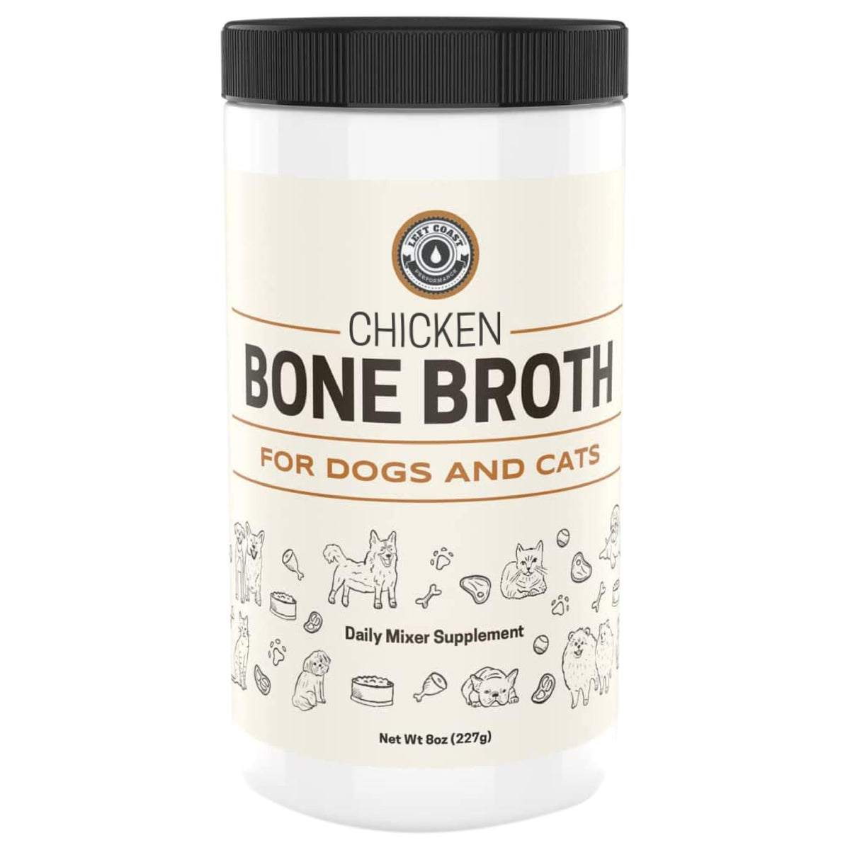 8Oz Chicken Bone Broth Powder For Dogs And Cats – Premium Human Grade Chicken Broth Topper For Picky Eaters –Supports Joints And Gut Health – Bone Broth For Cats - Dog Food Toppers For Dry Food