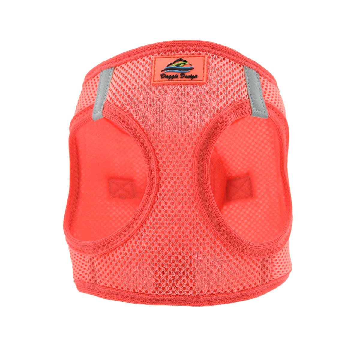 Doggie Design No Choke Dog Harness - Simple Step-in and Go Dog Vest for Small, Medium, and Large Breeds - Breathable Mesh Polyester Pet Harness - Coral - XL