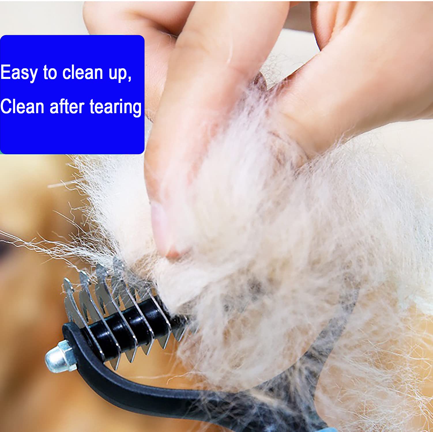 Pet Grooming Tool: Double Sided Undercoat Rake Comb For Deshedding And Dematting Dogs And Cats, Flea Comb Set (Pink/16 Tooth)