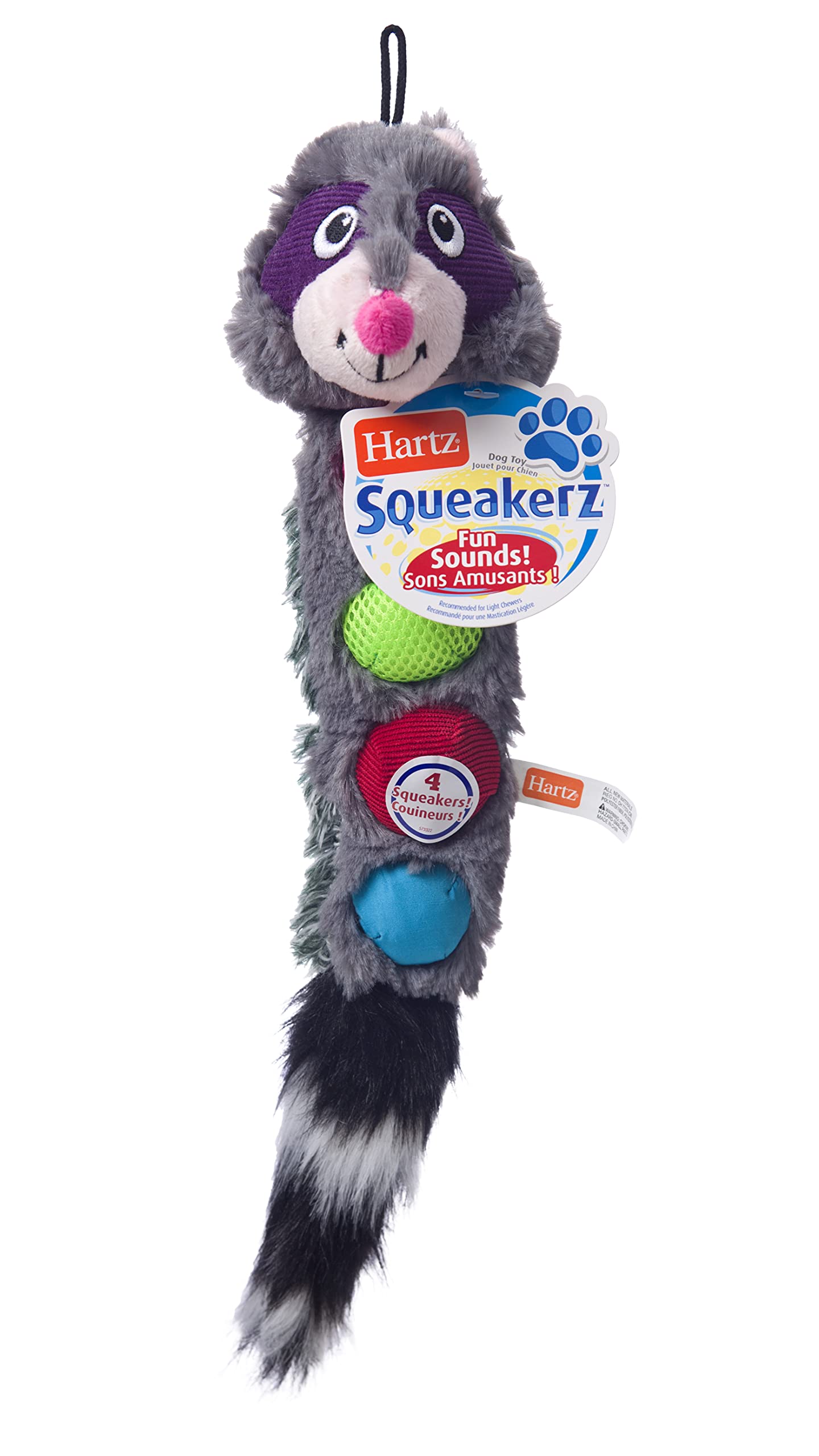Hartz Squeakerz Stuffing-Free Plush Woodland Animal Dog Toy
