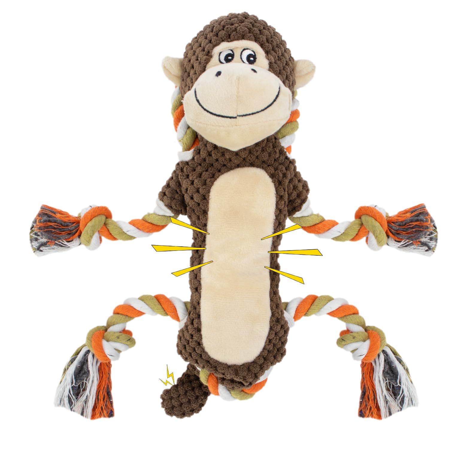Cneeeeeb Squeaky Durable Dog Toy Large Breed, Tug Of War Dog Interactive Toy, Stuffed Plush Puppy Toy With Crinkle Paper For Sma