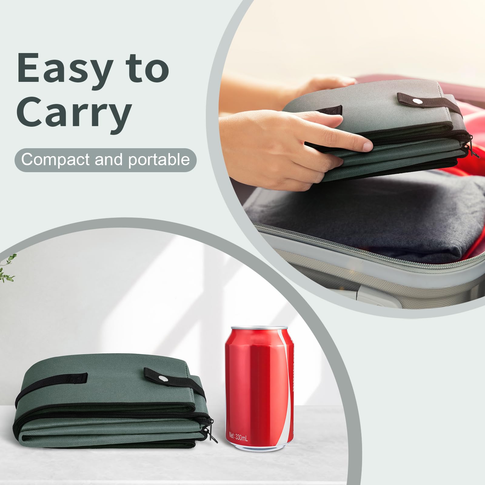 Portable Litter Box With Lid, Leak-Proof Collapsible Cat Litter Box Great For Travel Hotel Stays And Road Trip 16X12X4.3 Inches