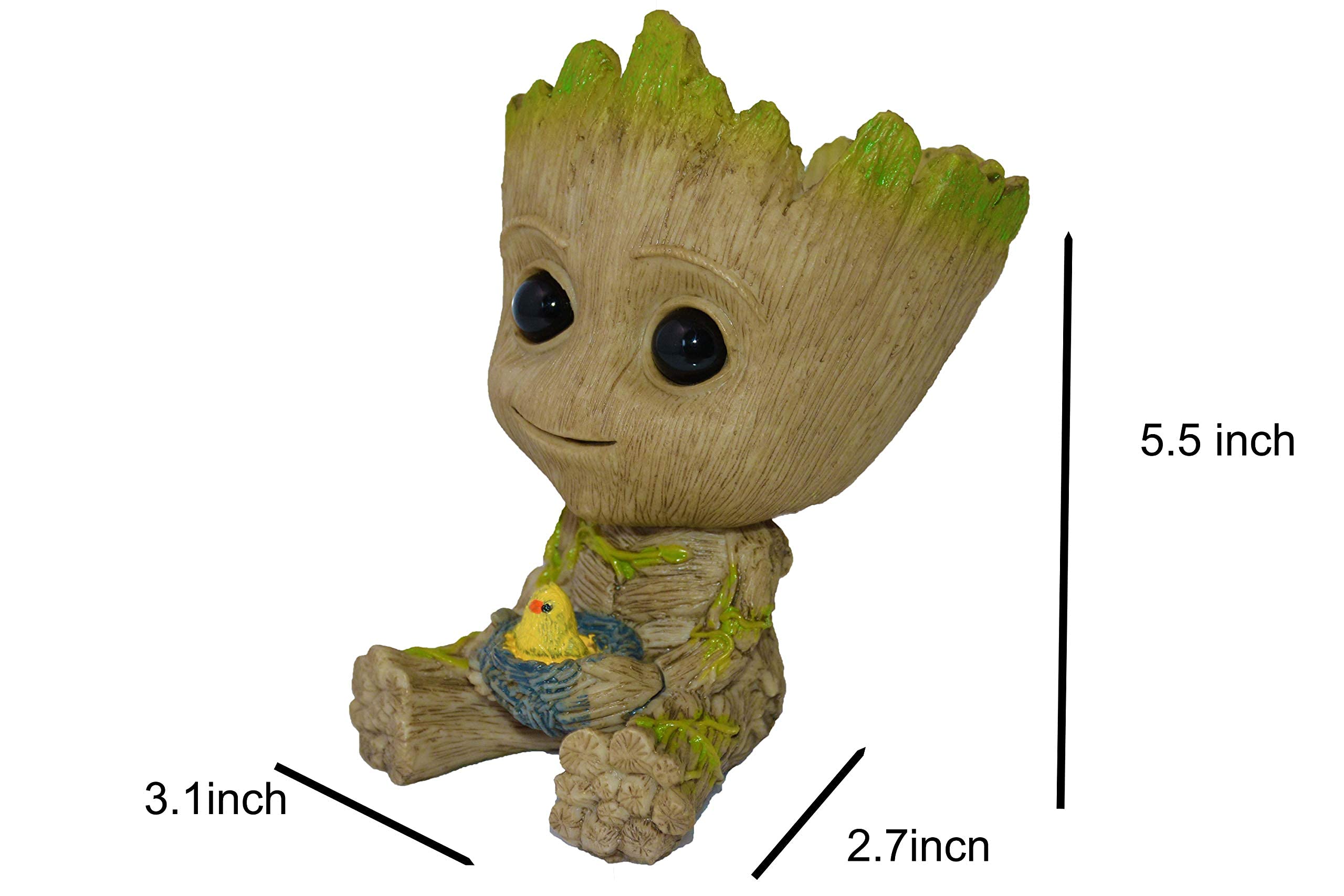 Teemo Aquarium Groot Air Bubbler Decorations, Air Bubbler Decorations For Fish Tank.(Large Size 3.75'X5.7'X3.5')