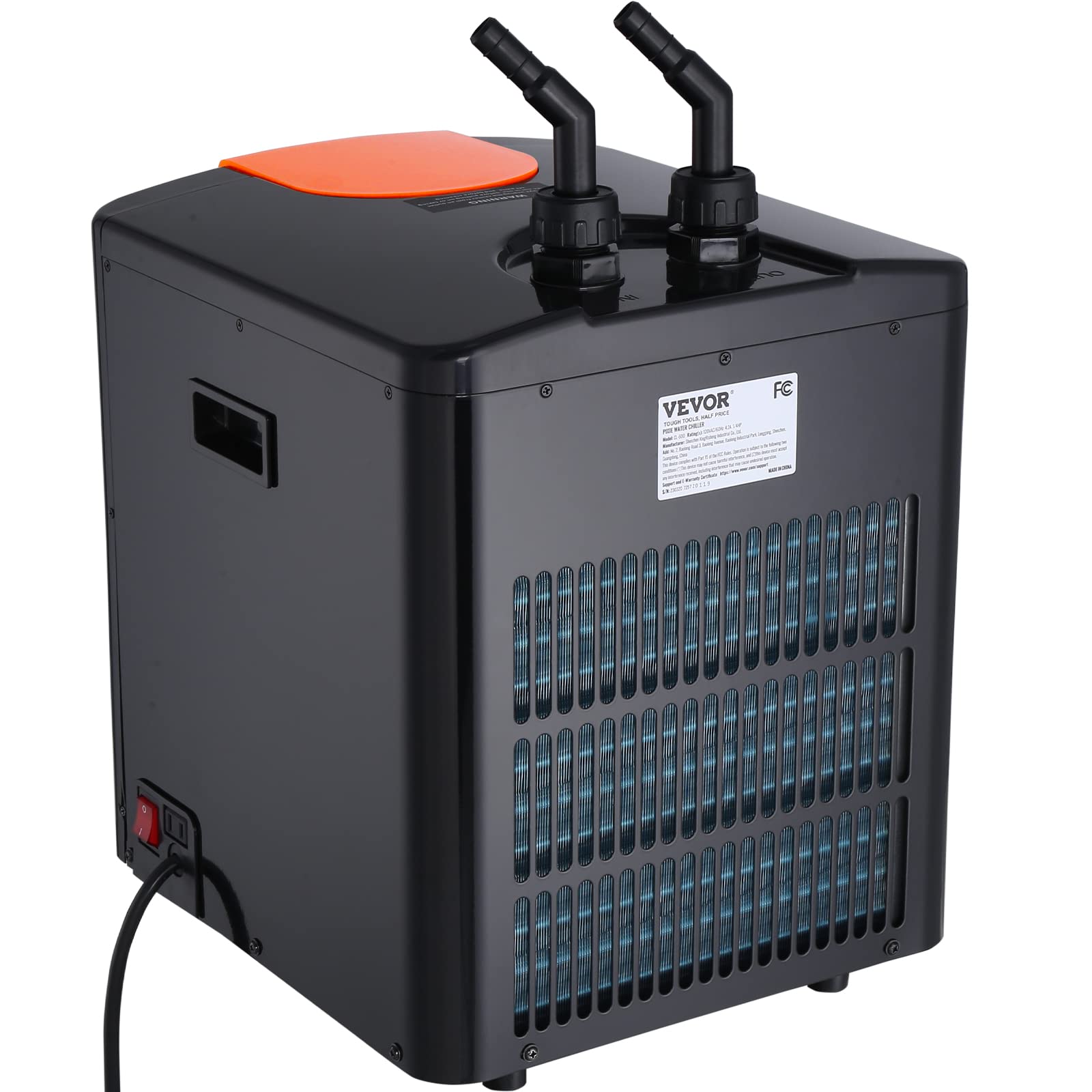 VEVOR Aquarium Chiller, 92 Gal 348 L, 1/4 HP Hydroponic Water Chiller, Quiet Refrigeration Compressor for Seawater and Fresh Wat