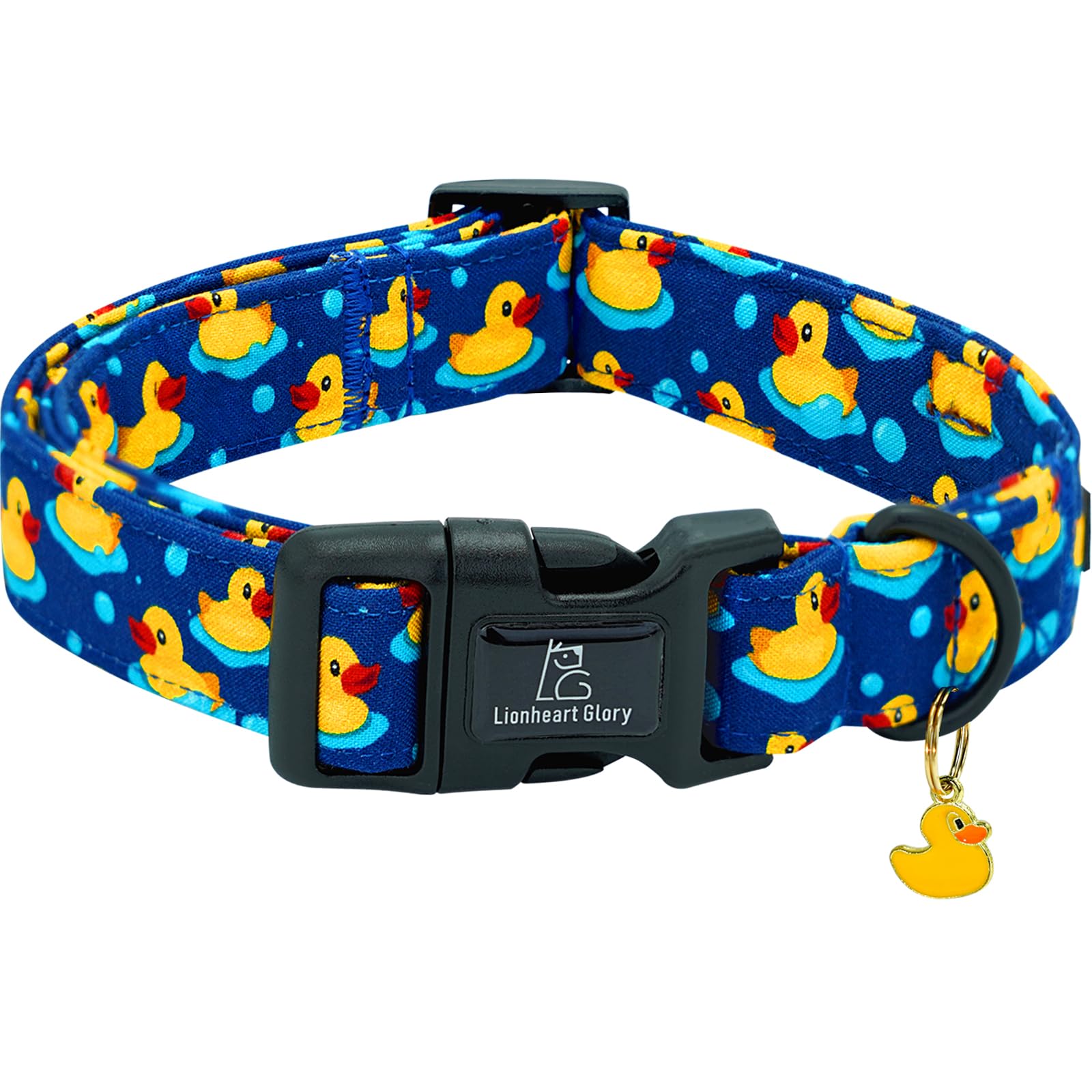 Lionheart Glory Dog Collar Ducky Pattern Cute Collar For Medium Dogs Spring Summer Female Or Male Collars Pets Gift Adjustable H