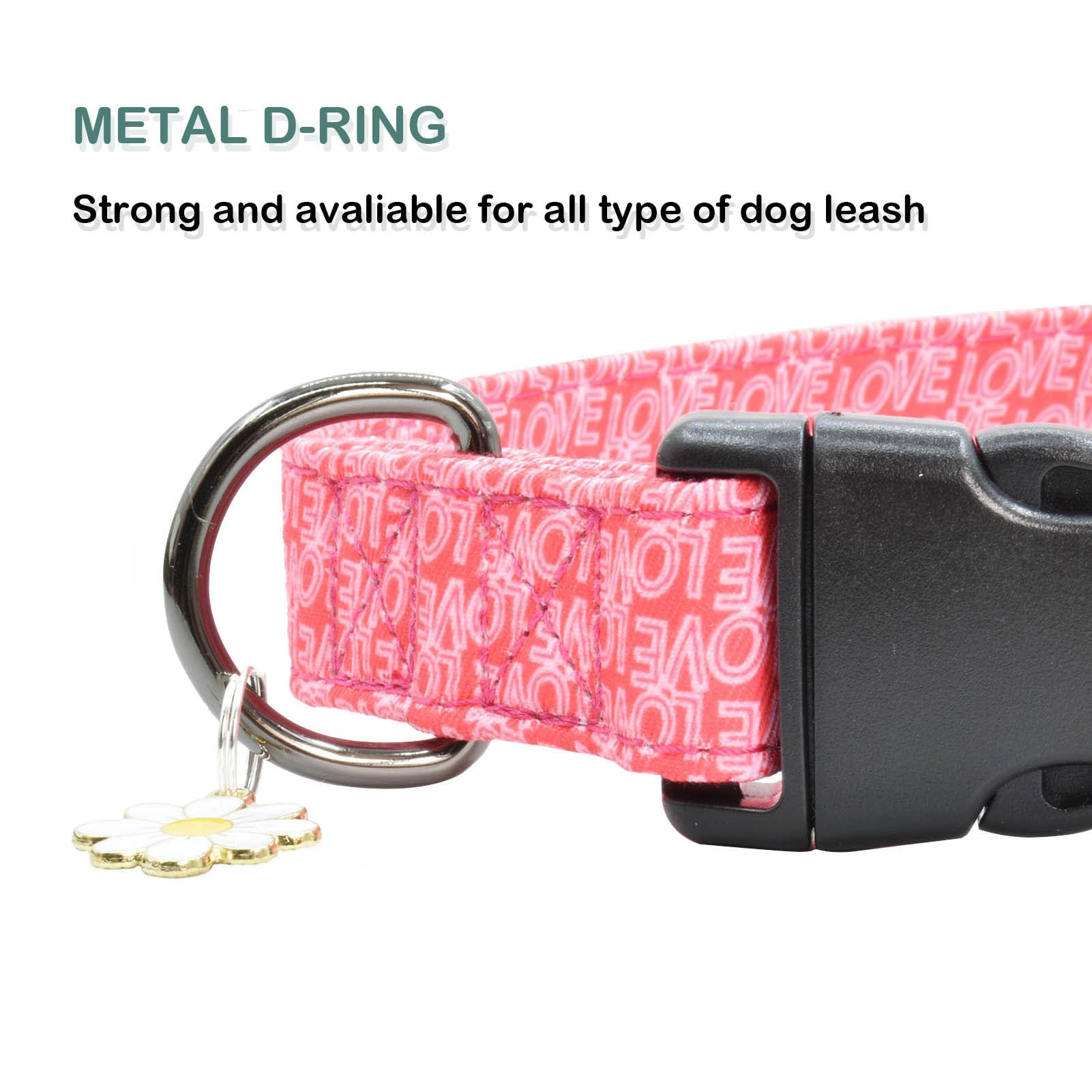 2 Pcs Cotton Dog Collar Soft Cute Flower -3 Sizes Soft Nylon Puppy Collar Adjustable For Girl Female Small Medium Large Dogs(01S