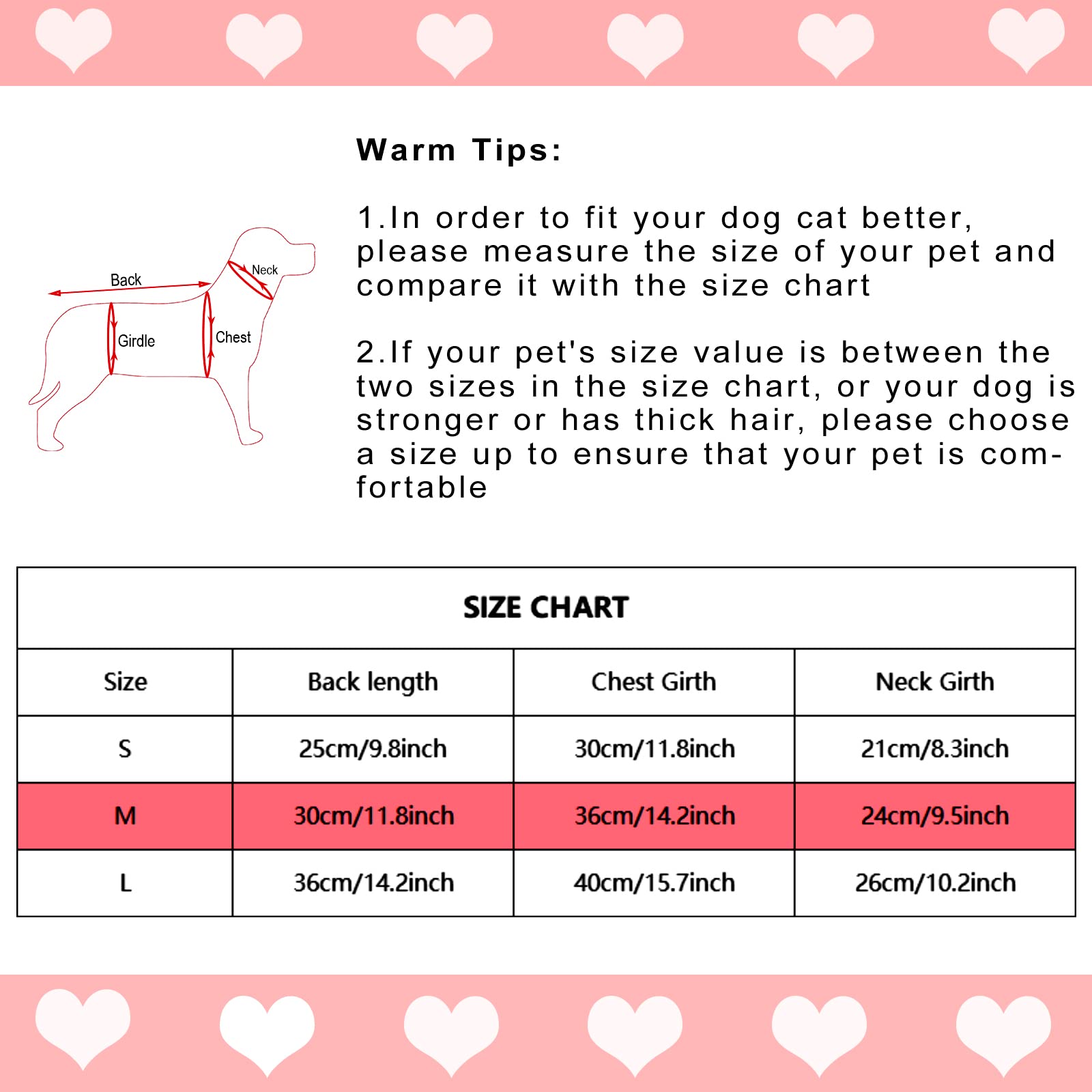 Dxhycc Dog Knitted Sweater Dog Heart Sweater Puppy Sweater Warm Soft Pet Holiday Clothes For Medium Cats And Dogs (Pink, M)