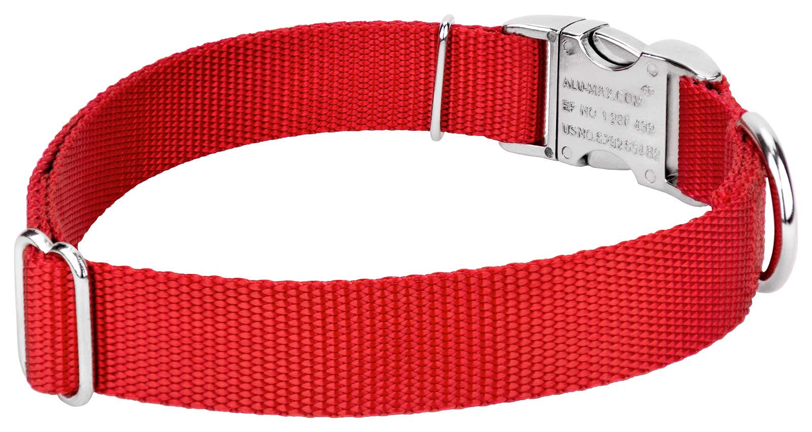Country Brook Design - Vibrant 30+ Color Selection - Premium Nylon Dog Collar With Metal Buckle (Small, 3/4 Inch, Bright Red)