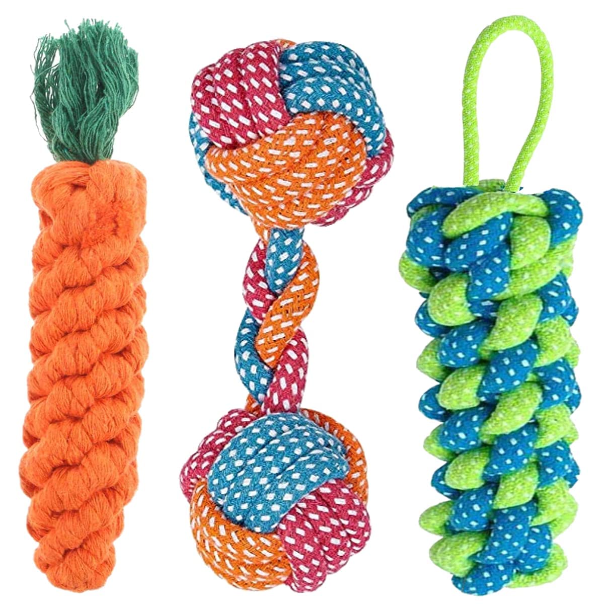 Petlicious & More Dog Chew Toys | Rope Toys For Dogs | Puppy Chew Teething Toys | Durable Cotton Dog Toys For Playing And Teeth 