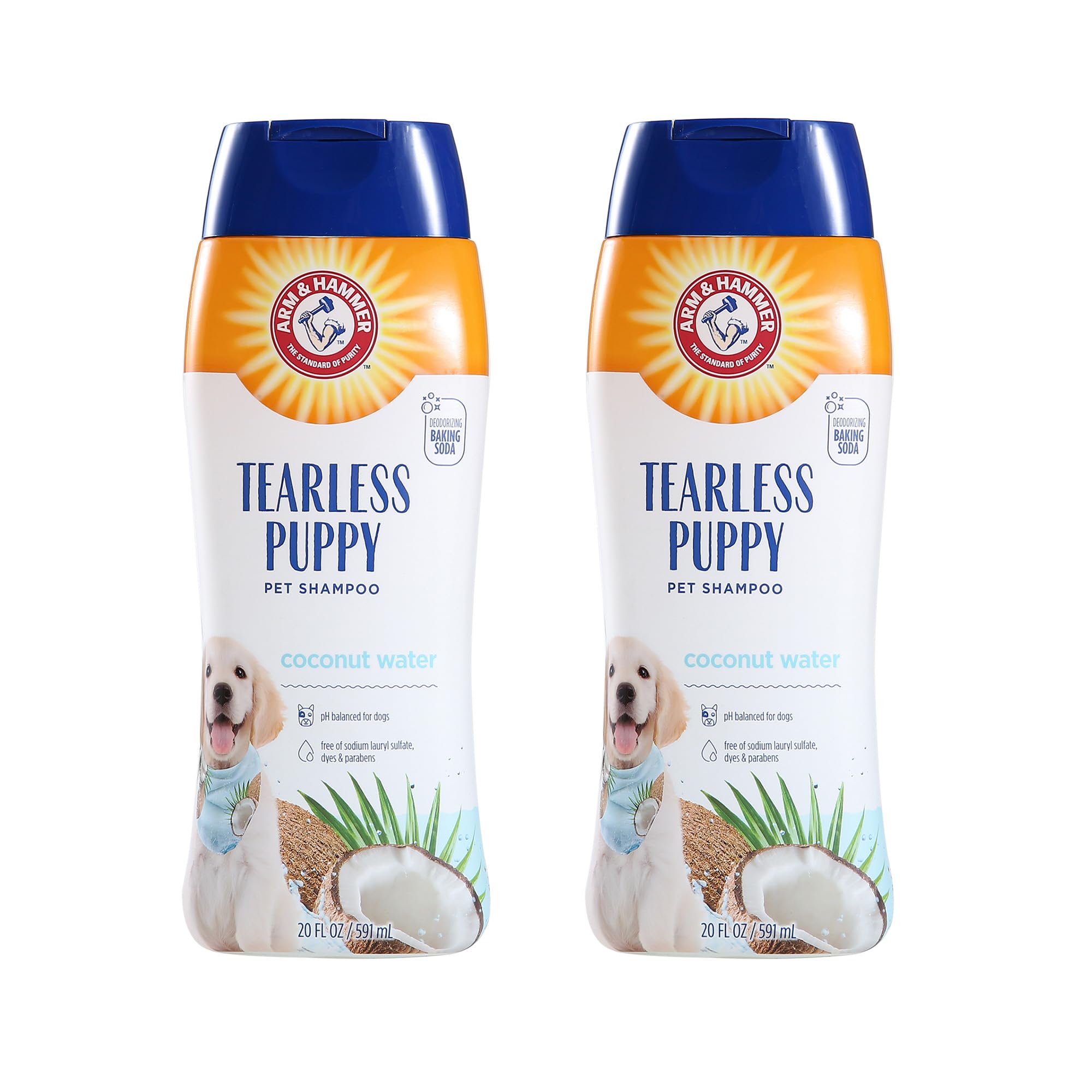 Arm & Hammer for Pets Tearless Puppy Shampoo | Gentle & Effective Tearless Shampoo for All Dogs & Puppies | Coconut Water Scent 