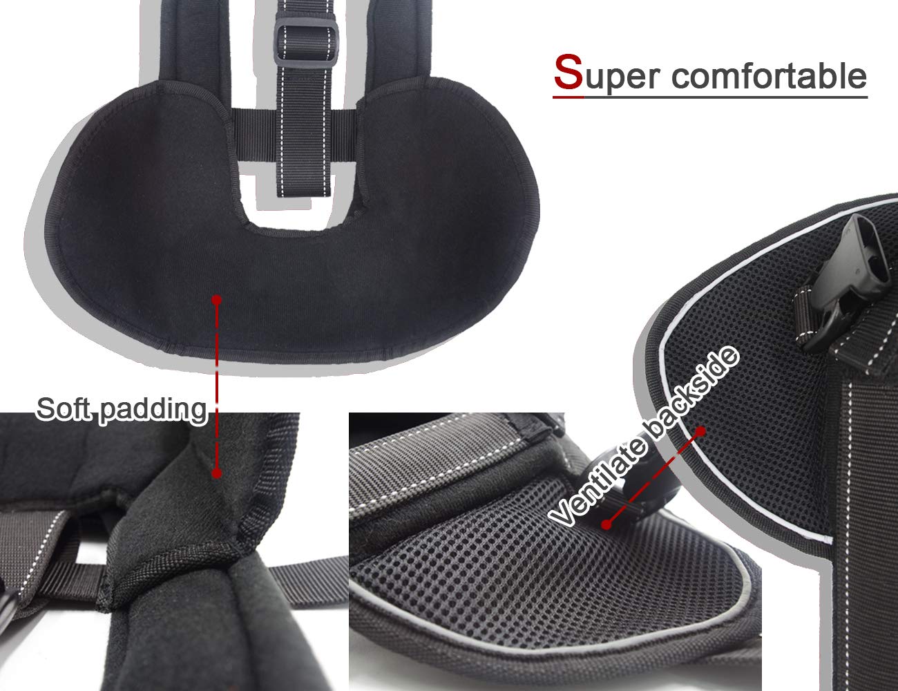 Heavy Duty Dog Harness For Large Dogs, No Pull Dog Vest Harness With Handle Extensible, Reflective Stitching (Xxl)