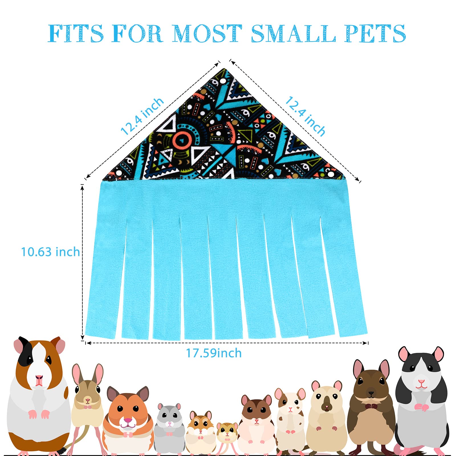 2 Pieces Guinea Pig Hideout Small Animal Corner Fleece Hideaway Cute Ferret Hammock And Sleeping Bed For Ferrets Chinchillas Small Pets (Dots Pattern)