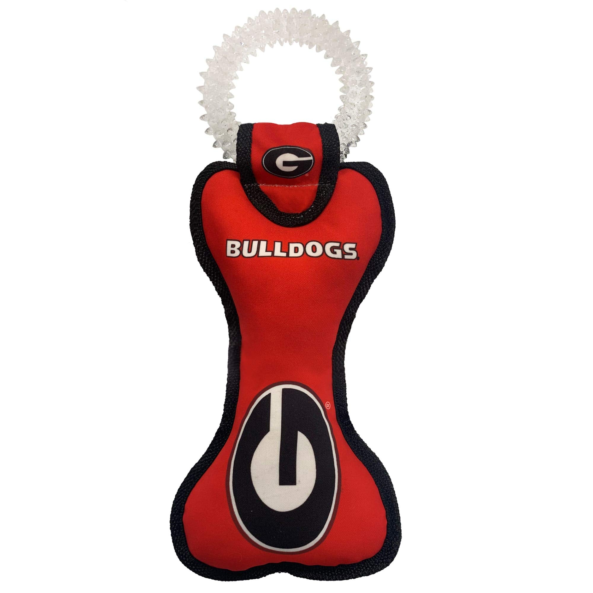 Pets First Ncaa Georgia Bulldogs Dental Dog Tug Toy With Squeaker. Tough Pet Toy For Healthy Fun, Teething & Cleaning Pets Teeth