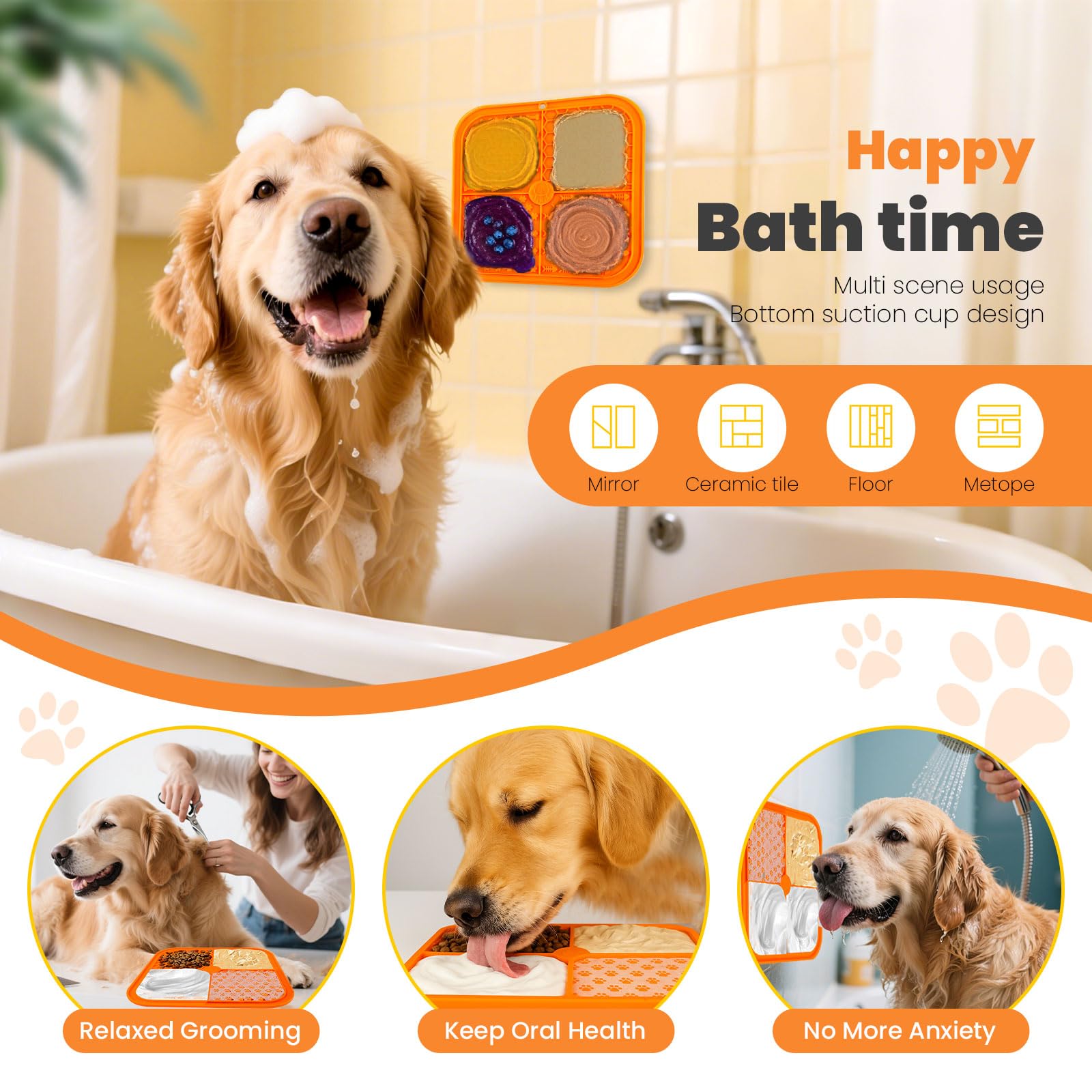 Petcare Snuffle Mat for Dogs Large Breed and Lick Mat Set, Interactive Enrichment Dog Puzzle Toy for Puppy Small Medium Large Do