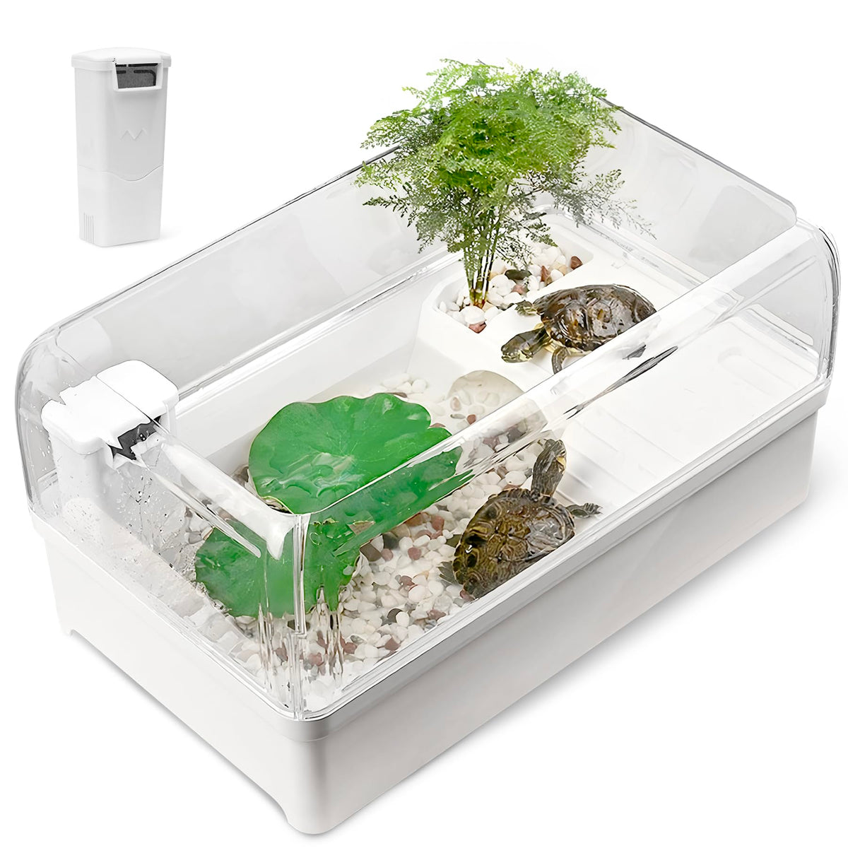 Azv Turtle Tank Habitat Kit,Aquatic Tortoise Enclosure Starter Aquariu ...