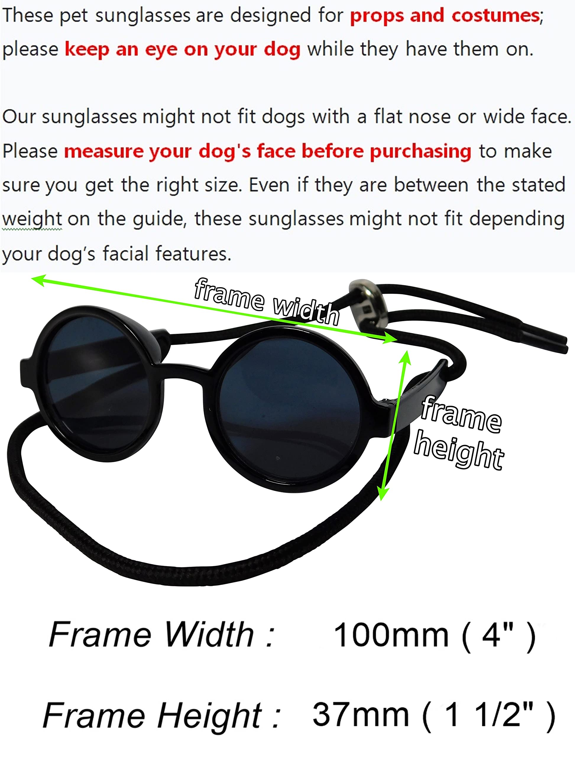 G016 Dog Pet Round Sunglasses Goggles For Small Dogs Up To 15Lbs (Pink-Pink Mirror)