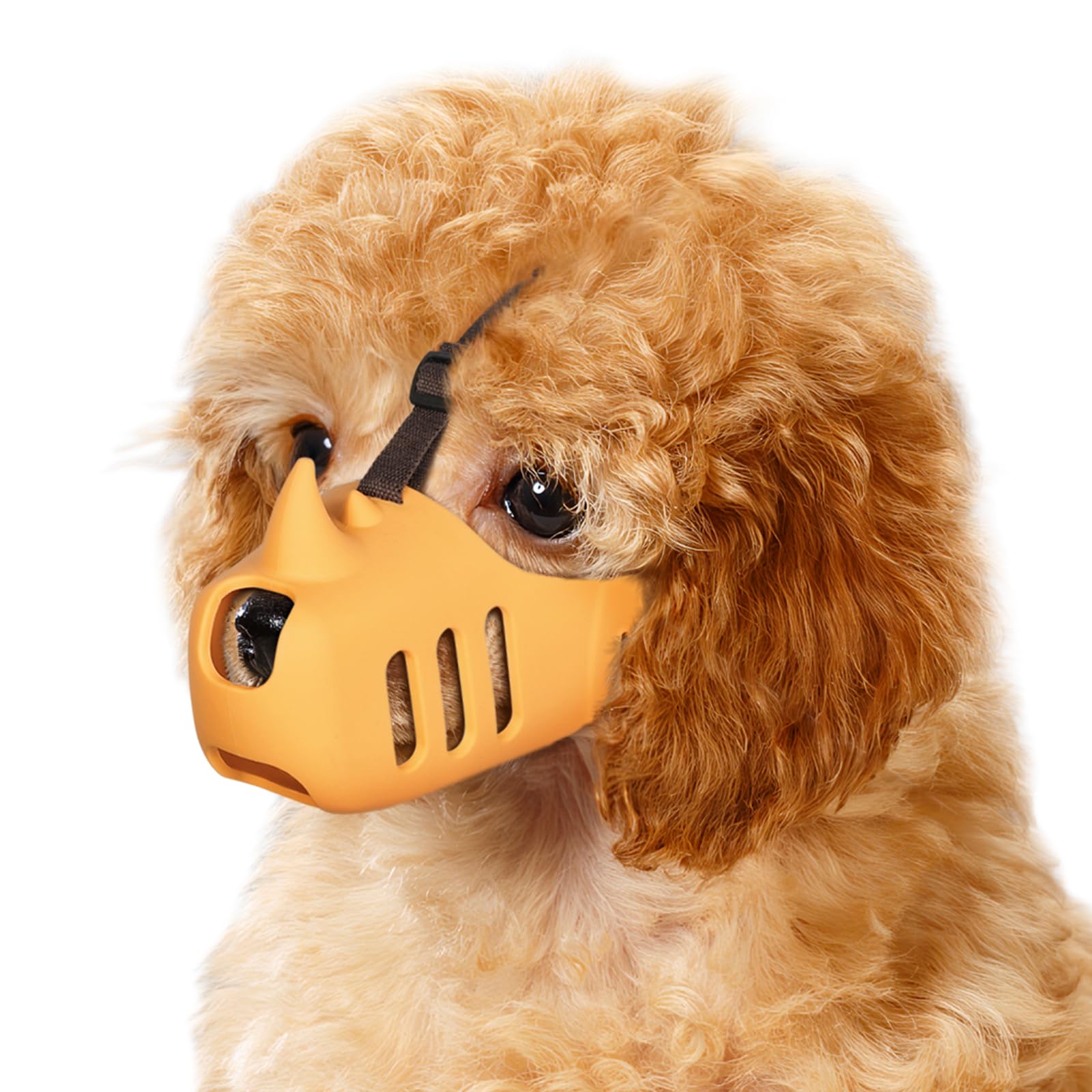 Luckypaw Dog Muzzle, Soft Muzzle For Small Medium Dogs Poodle Dachshund, Breathable Silicone Cage Mouth Cover To Prevent Biting 