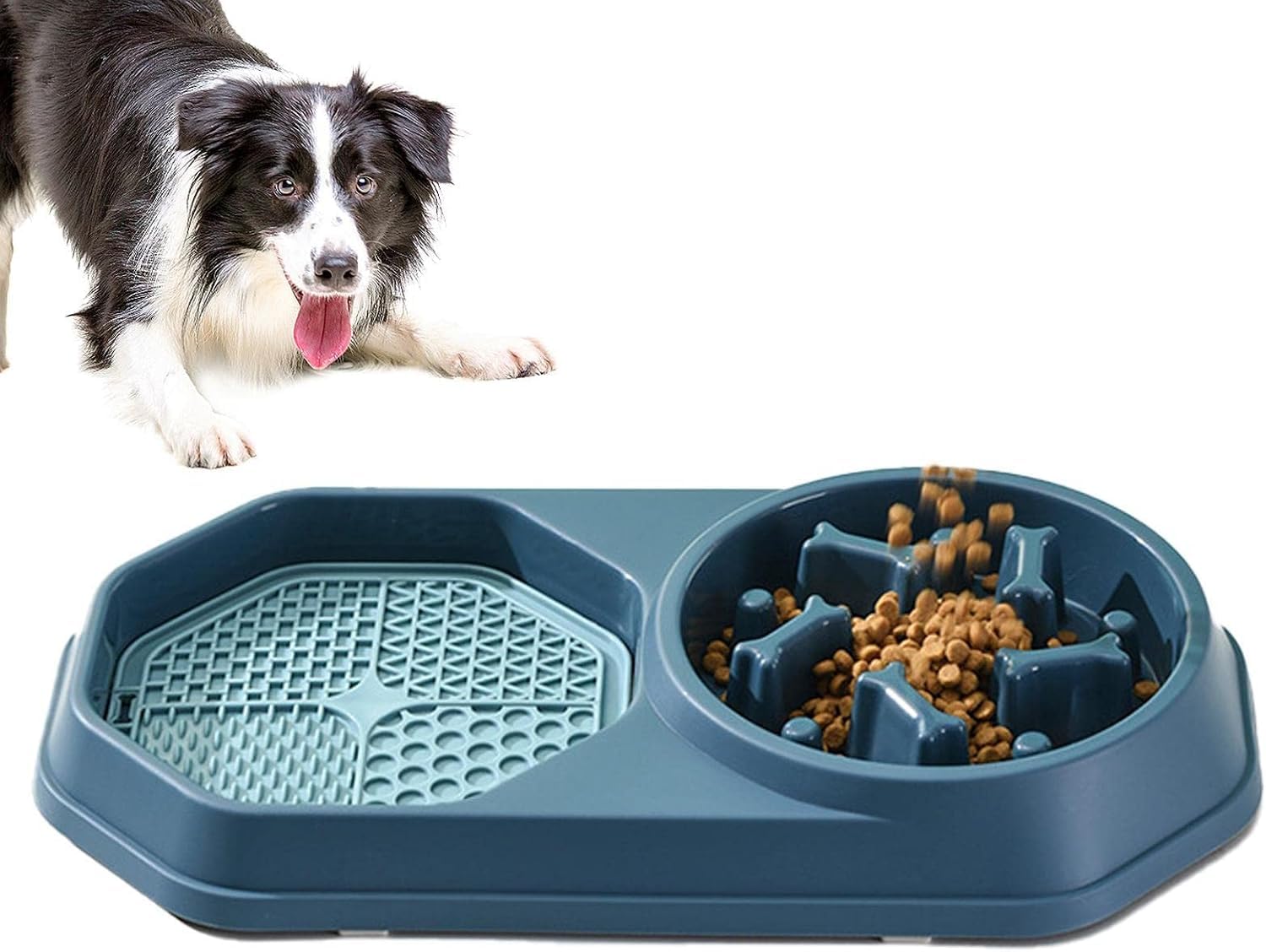 Tukloz 4In1 Slow Feeder Dog Bowl With Lick Mats For Dogs, Dog Slow Feeder Bowl Dog Lick Mats