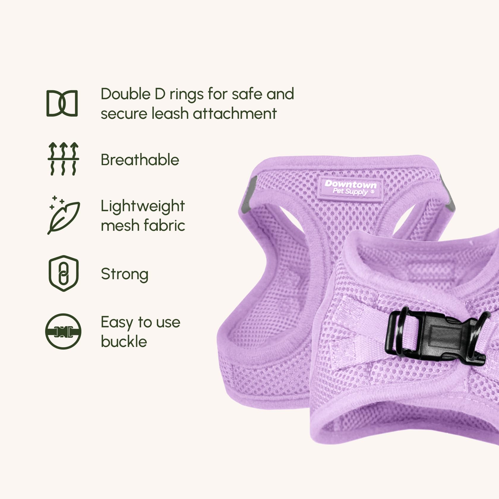 Downtown Pet Supply Step In Dog Harness For Large Dogs - Adjustable, Escape Proof Dog Harness With Reflective Trim - All-Weather