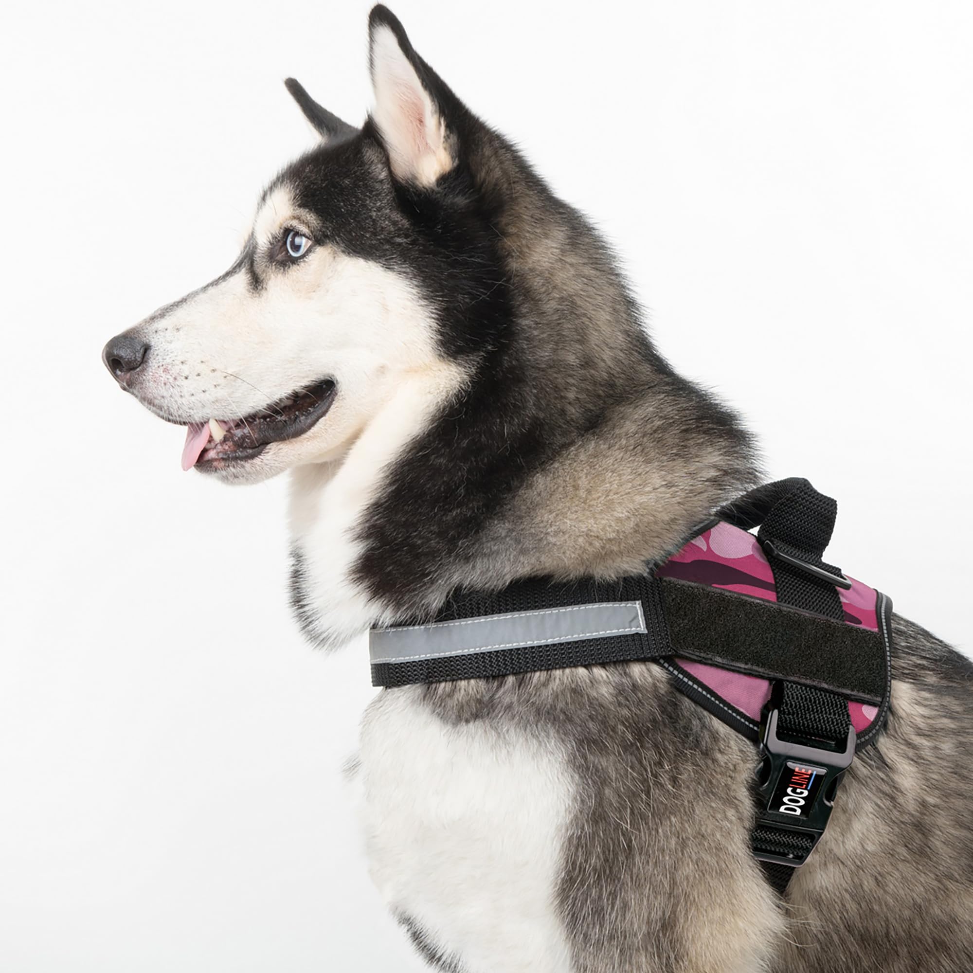 Dogline Dog Harness, Reflective No-Pull Adjustable Vest with Handle, Breathable No-Choke Harness for Small, Medium or Large Dogs
