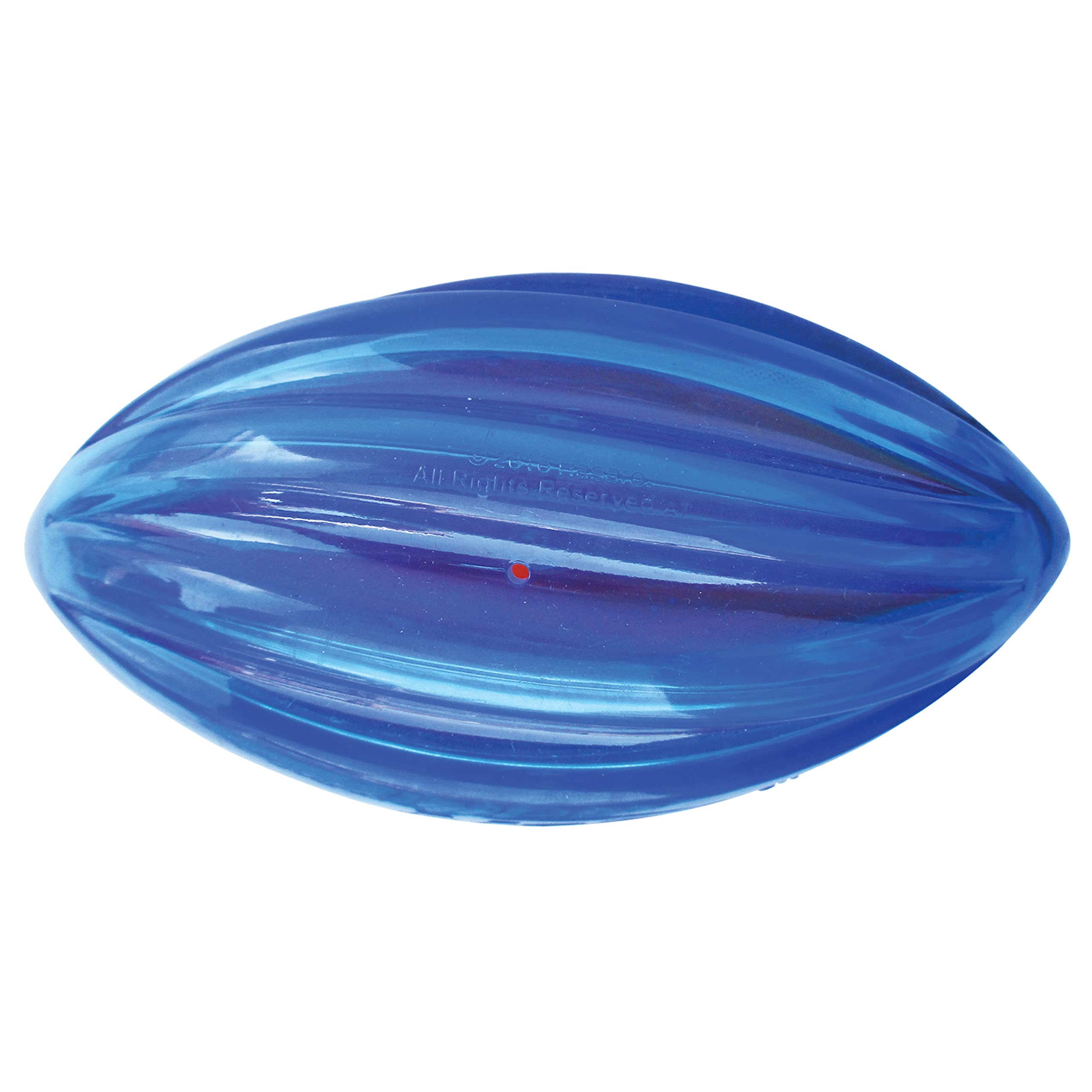 Nerf Dog Rubber Football Dog Toy With Interactive Squeaker, Lightweight, Durable And Water Resistant, 6 Inches, For Medium/Large Breeds, Single Unit, Blue And Orange