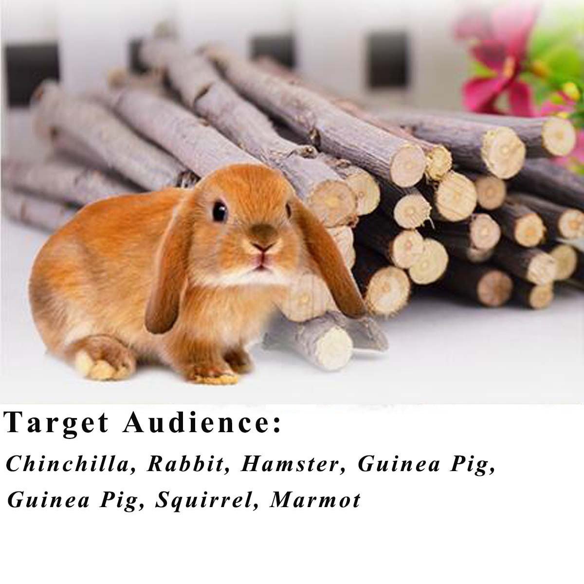 Organic Apple Sticks for Rabbits Wood Tree Branches Pet Snacks Chew Toys Branch for Guinea Pigs Chinchilla Squirrel Bunny Hamste