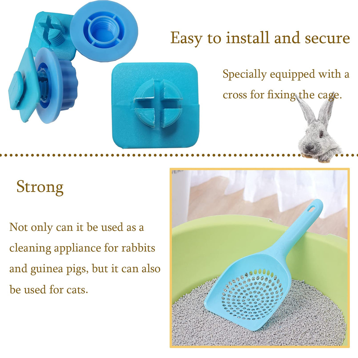 Rabbit Litter Box Walbest Small Animal Rabbit Litter Toilet, Plastic ...
