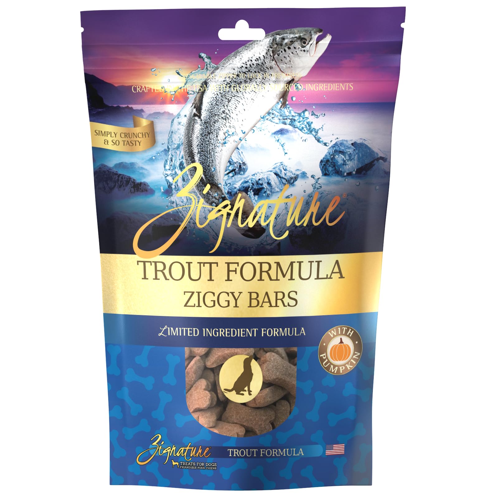Zignature Trout Limited Ingredient Formula Biscuit Dog Treats 12oz