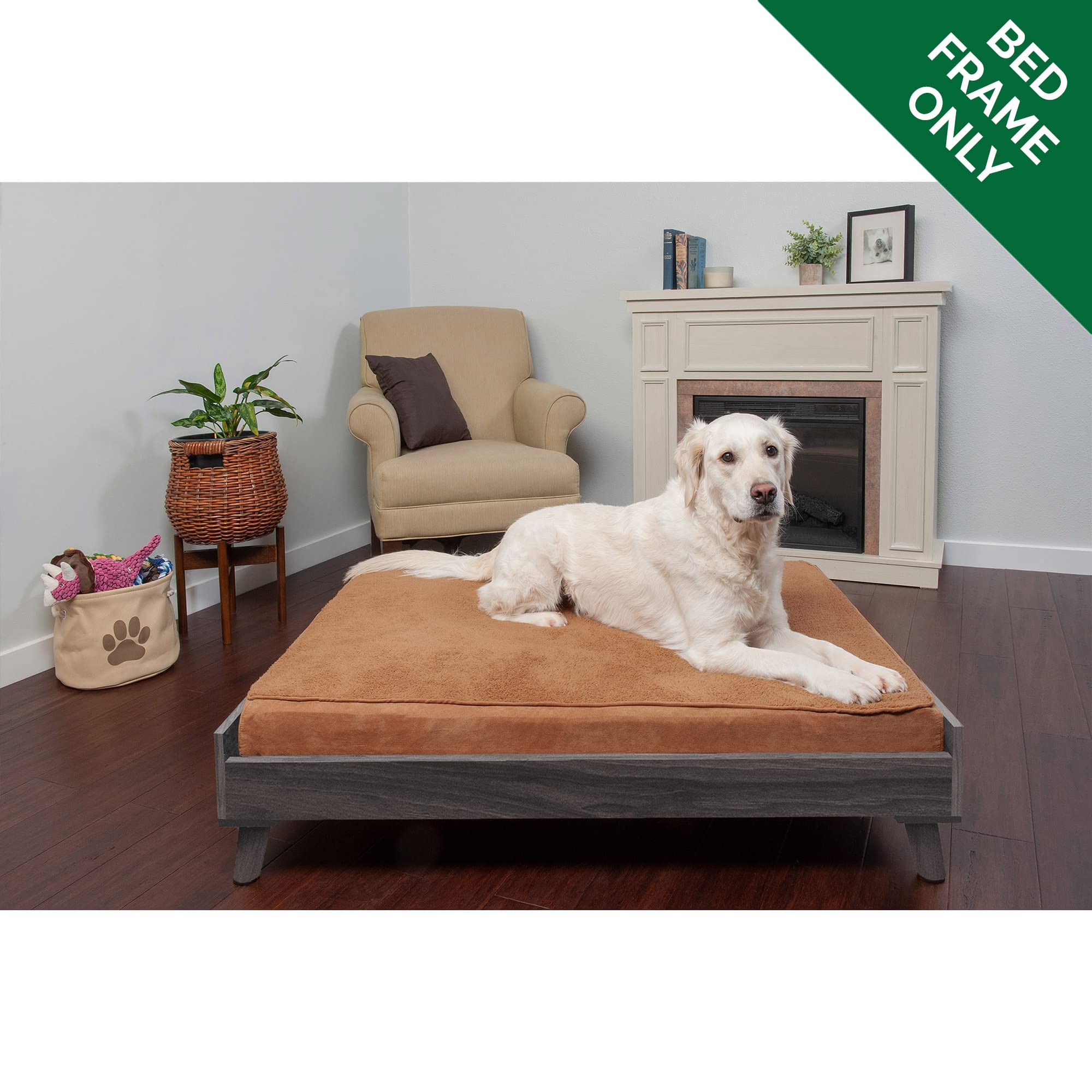 Furhaven (Old Version) Elevated Dog Bed Frame For 44 X 35 Xl Dog Beds, Easy Assembly - Mid-Century Modern Bed Frame - Gray W