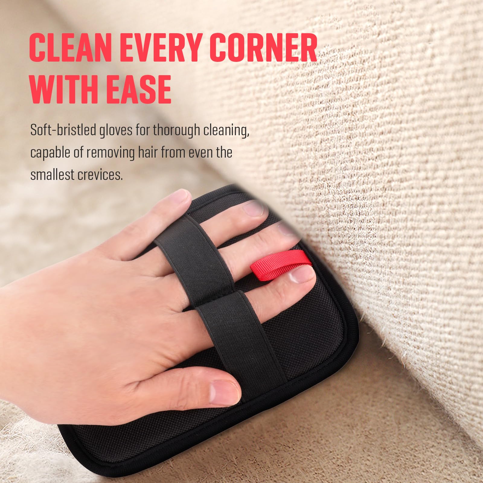 Verdevilla Pet Hair Remover, Electrostatic Pet Hair Removal Gloves, Reusable Cat & Dog Hair Remover For Couch, Furniture, Carpet