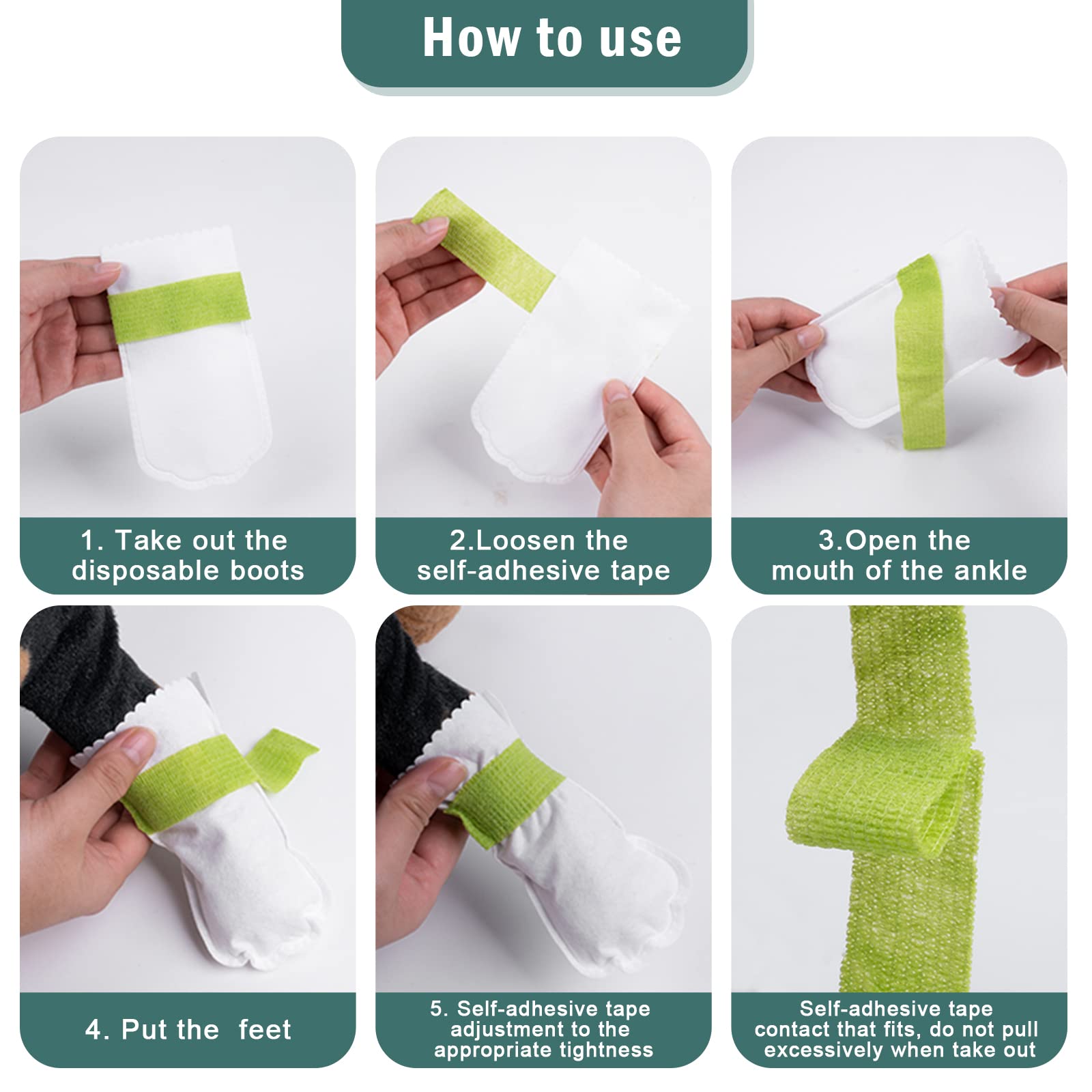 Ladadee Disposable Dog Booties For Paw Protection, Dog Socks For Small Dogs, Disposable Dog Paw Socks Protector For Small Dogs (