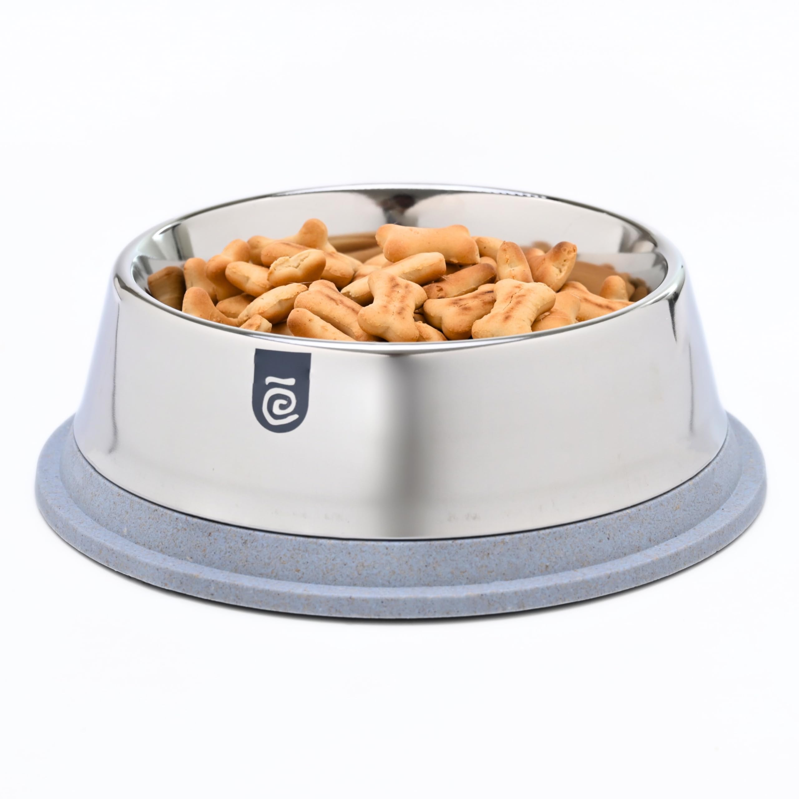 Eha EarthFriendly 2 In 1 Multipurpose Pet Bowls For Dogs | Steel Dog Bowl | 1200 Ml | Pet Bowl Made With Rice Husk & Bamboo Fib