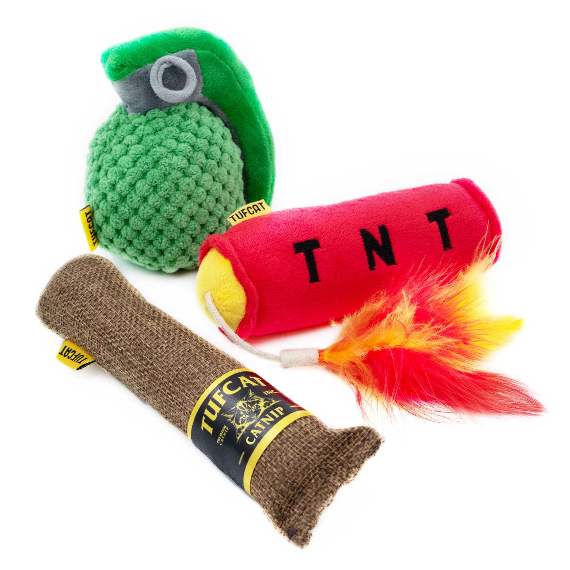 Cat Toy Grenade Tnt And Cigar, Cat Toys For Indoor Cats, Kitten Toys, Catnip Toys For Cats Of All Breeds, Action Themed Fun For 
