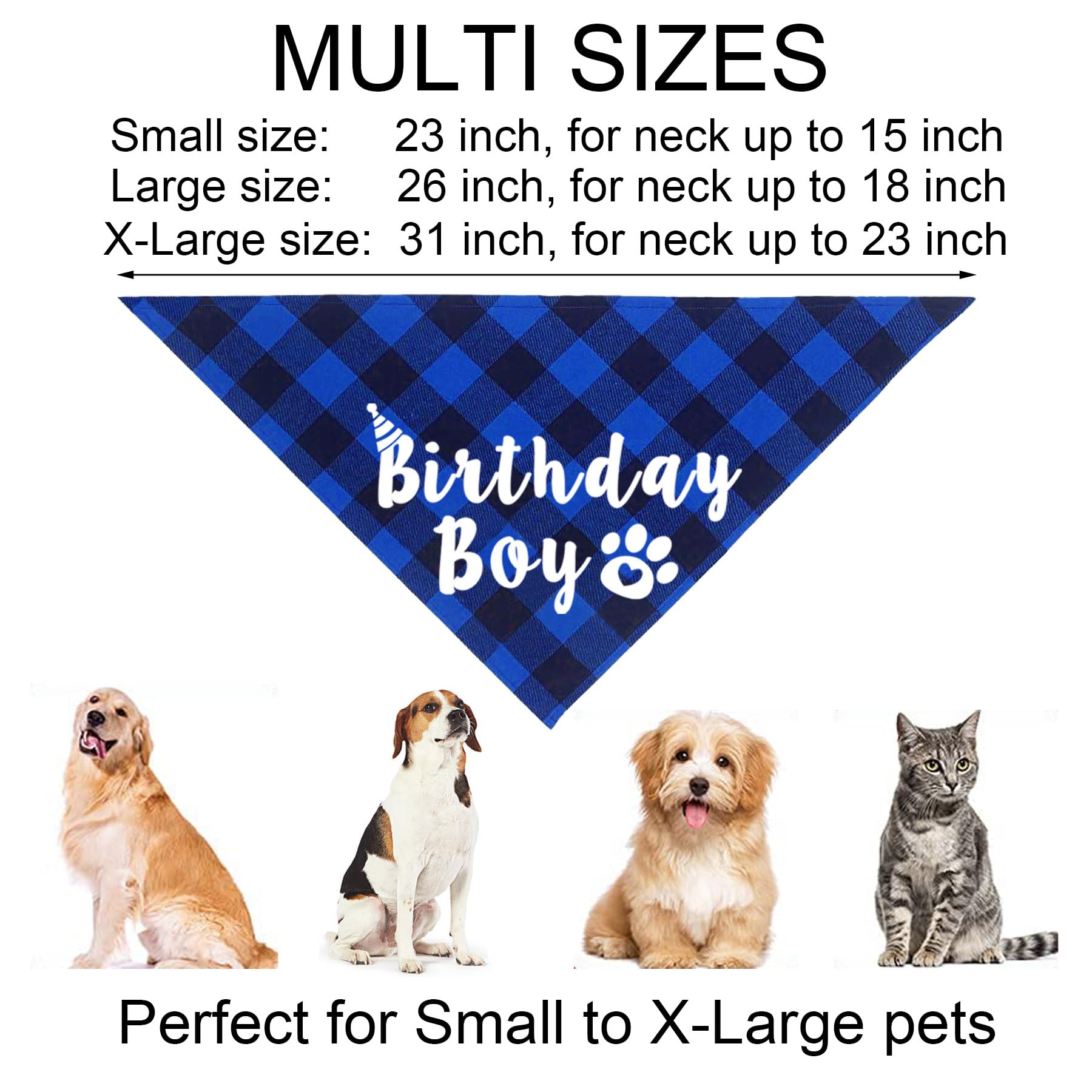 Jotfa Dog Birthday Party Supplies, Multi Sizes Dog Birthday Hat With Numbers Bandana Bow Tie Its My Bday Mother Puppers Sign Ban