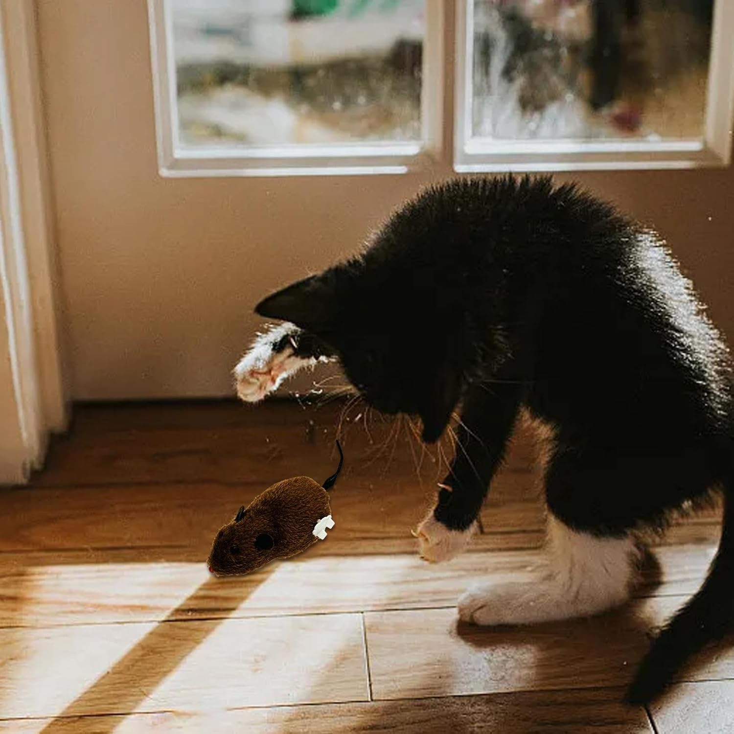 Clockwork Mouse Toy,Cat Plush Mouse Hunting Toy,Mouse Toys For Cats,Clockwork Mouse Running Toy,Mouse Racing Toy,Realistic Mouse