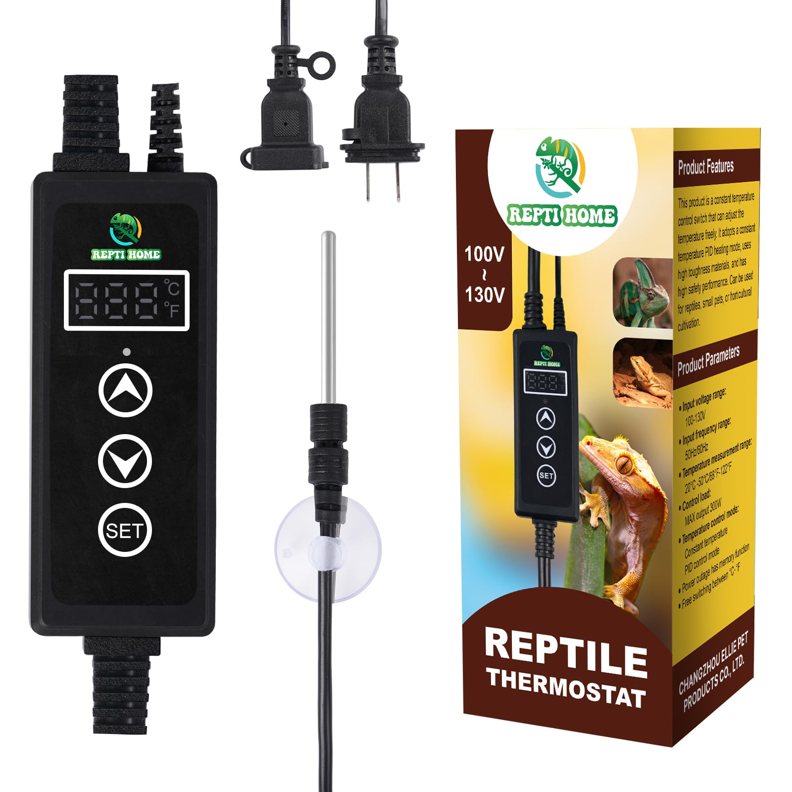 Repti Home Reptile Dimming Thermostat, Pid Thermostats For Reptile Tanks, Digital Thermostats For Reptile Heating Mat & Heaters,