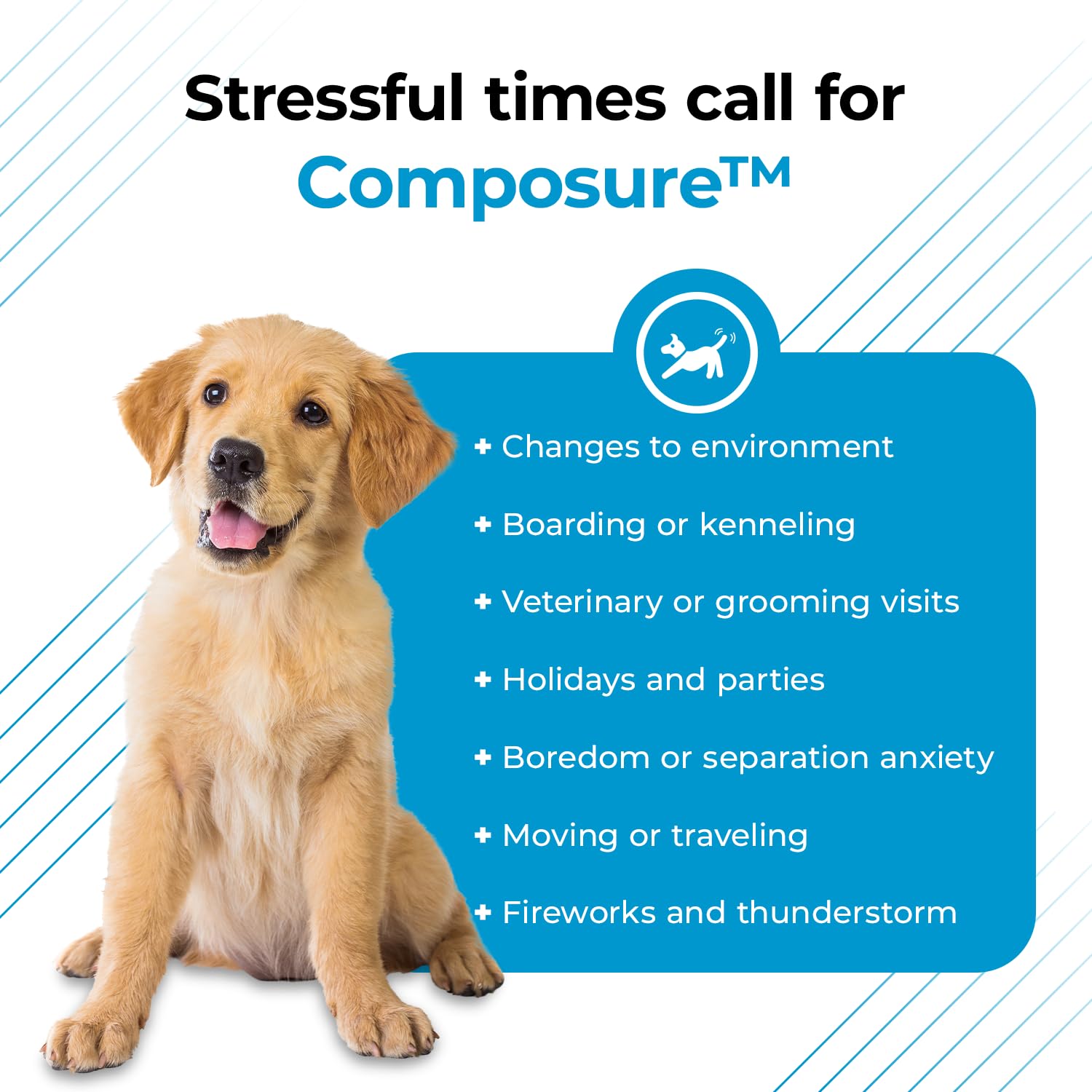 VetriScience Composure Max Liquid Formula - Clinically Proven Dog Calming and Cat Calming Supplement with Colostrum, L-Theanine