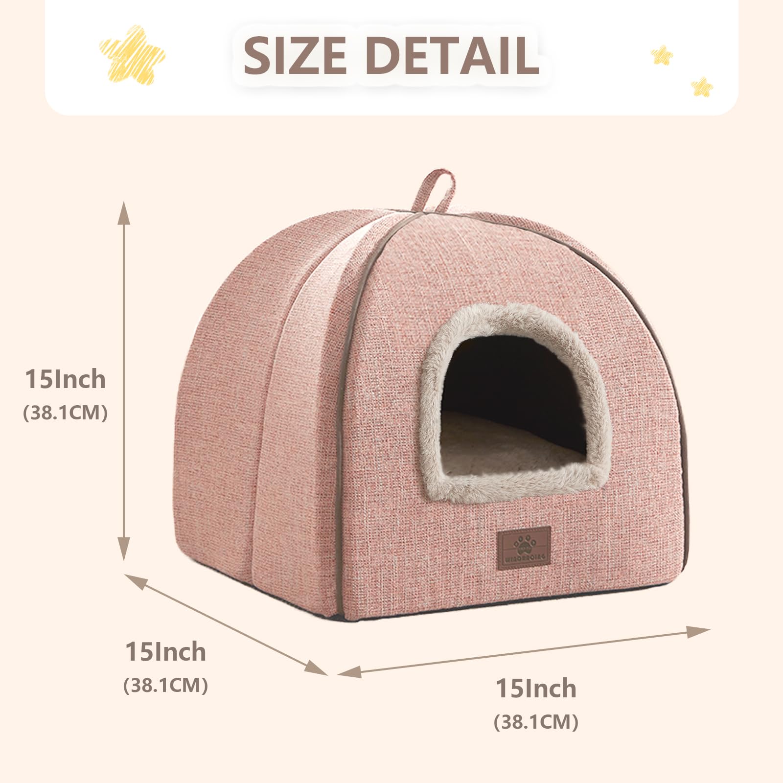 Windracing Cat Bed For Indoor Cats - Cat Cave Beds Cat House Cat Tent With Removable Washable Cushioned Pillow, Soft Kitten Beds