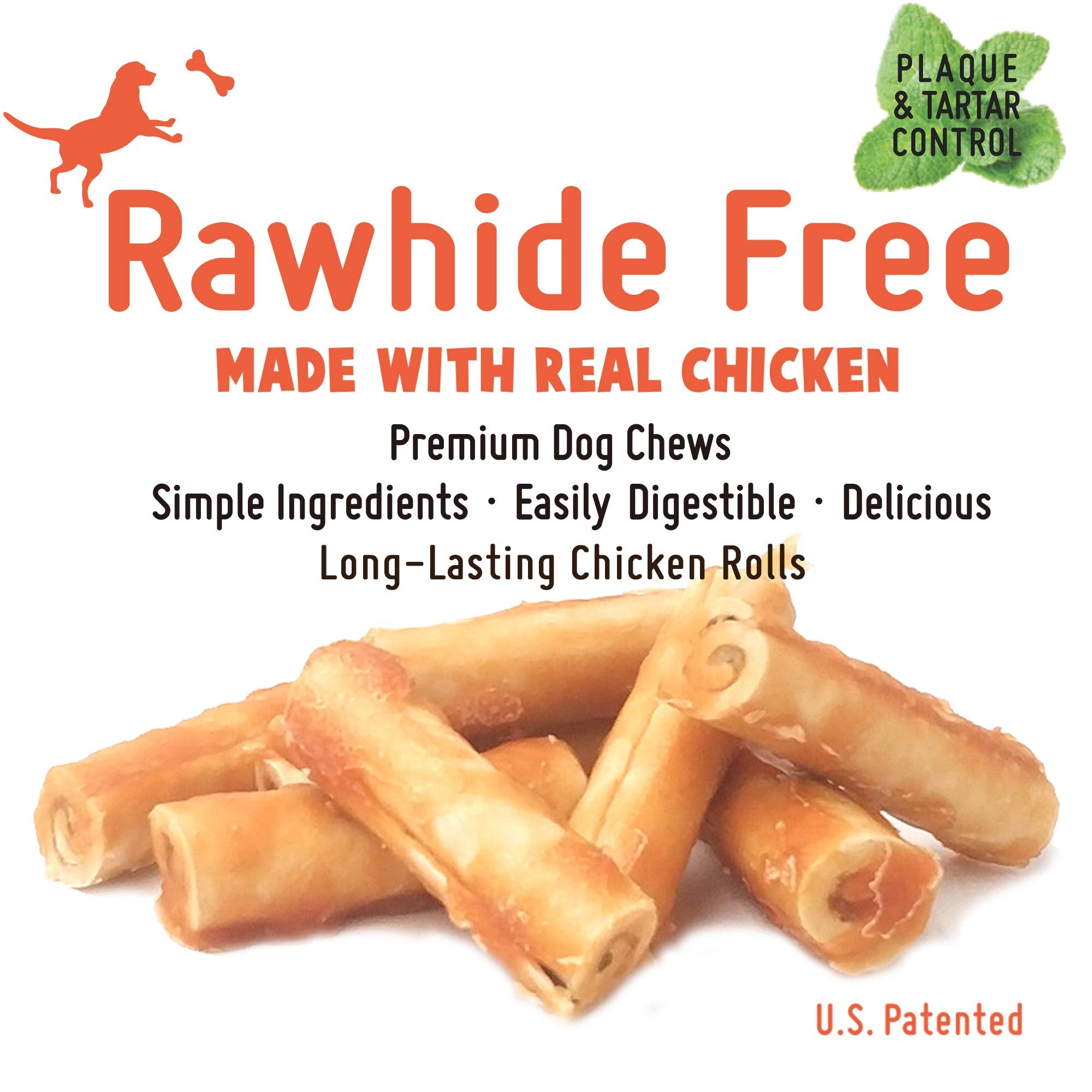 LuvChew Premium Dog Chew Treats Chicken Retriever Rolls for Large Dogs, Rawhide Free, Grain Free, Highly Digestible,Large 7 2pcs