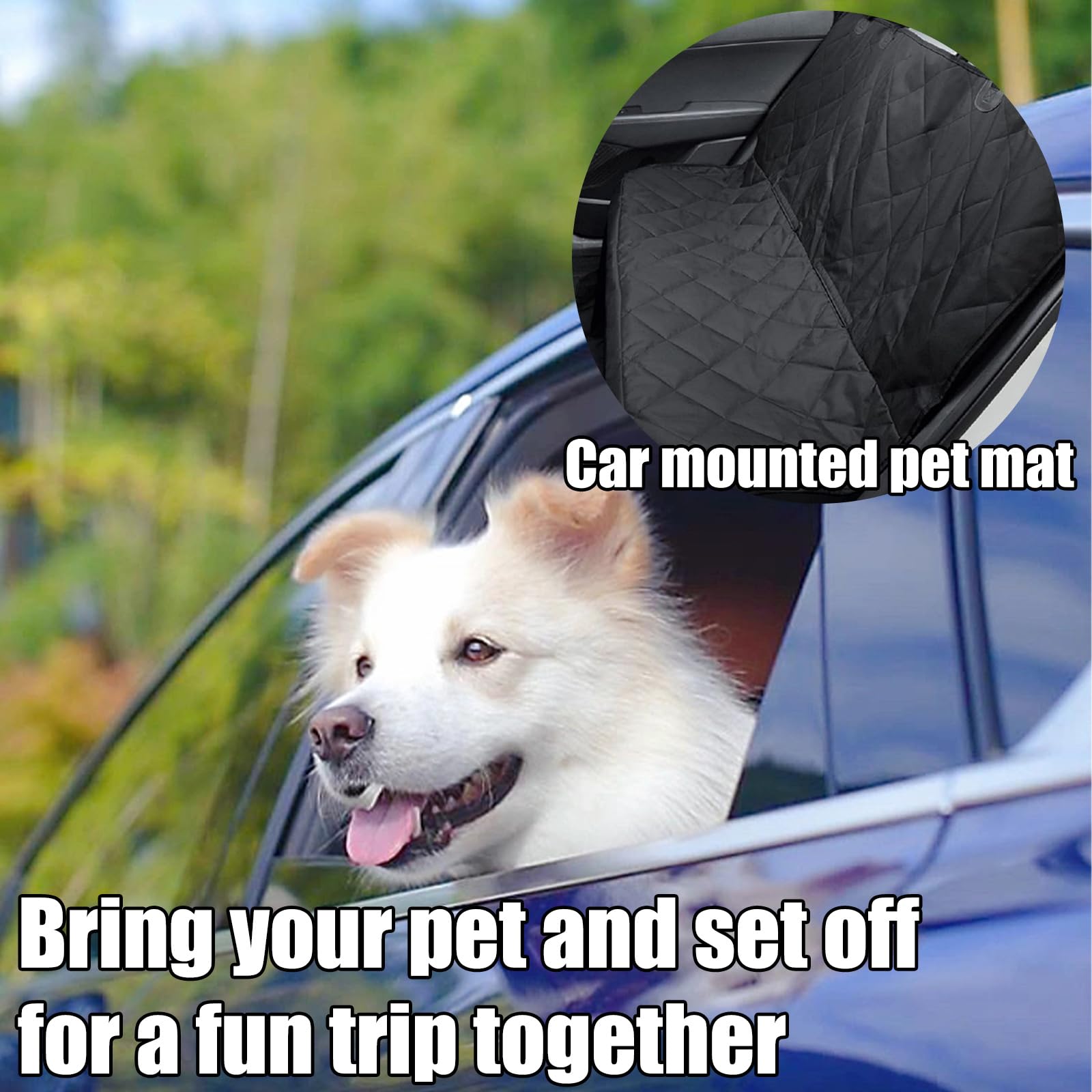 Mekbok Dog Dog Seat Cover?Seat Cover For Pets 100% Waterproof Pet Seat Cover Hammock 600D ?Heavy Duty Scratch Proof Nonslip Dura