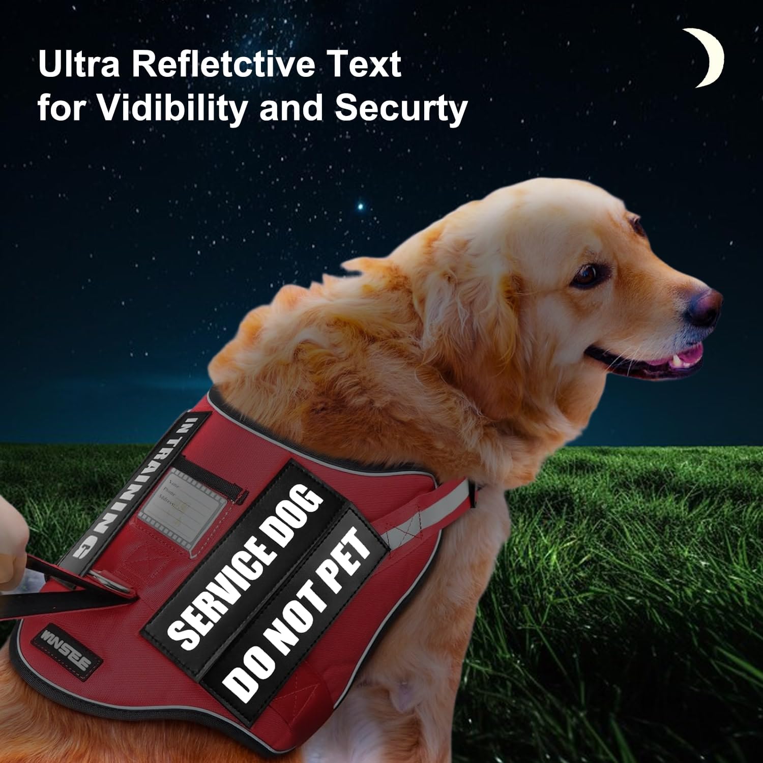 6 Pack Reflective Service Dog Patches, In Training Patches With Hook And Loop, Removable Do Not Pet Dog Patches For Harness