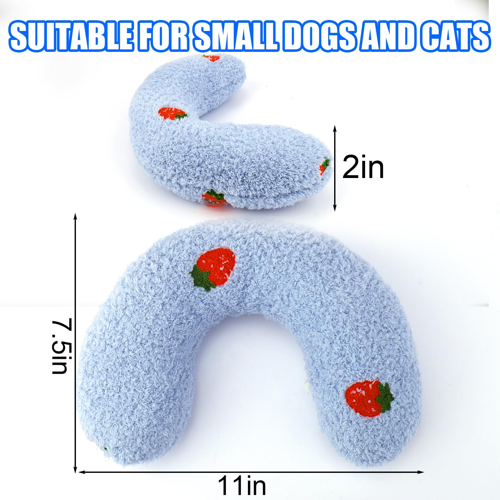 Baborui Dog Calming Pillow For Small Dogs, U Shaped Dog Neck Pillow For Joint Relief Sleeping Improve, Machine Washable Pet Pill