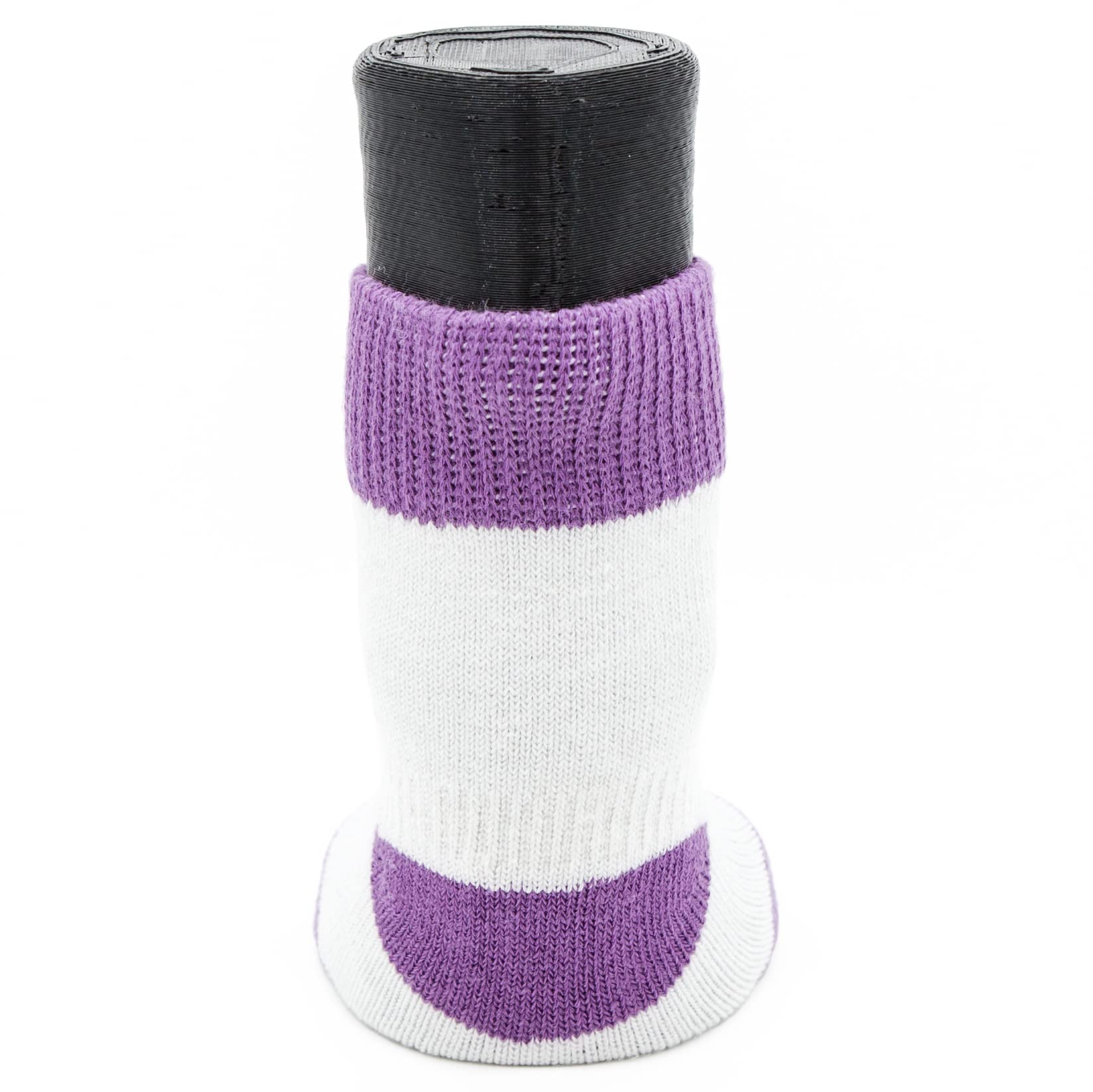 Woodrow Wear, Power Paws Original Dog Socks, Purple White Stripe, XS, Fits 12-25 pounds